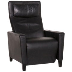 Walter Knoll Leather Armchair Black Relax Function