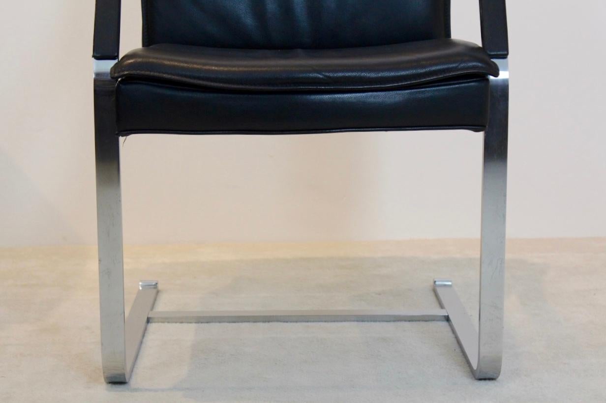 20th Century Walter Knoll Leather Art Collection Chair by Rudolf B. Glatzel