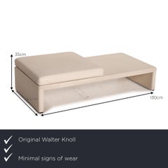 Walter Knoll Leather Sofa Bench Stool Bench Cream