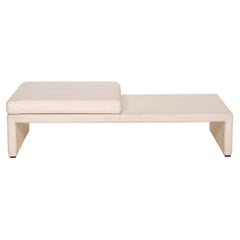 Walter Knoll Leather Sofa Bench Stool Bench Cream