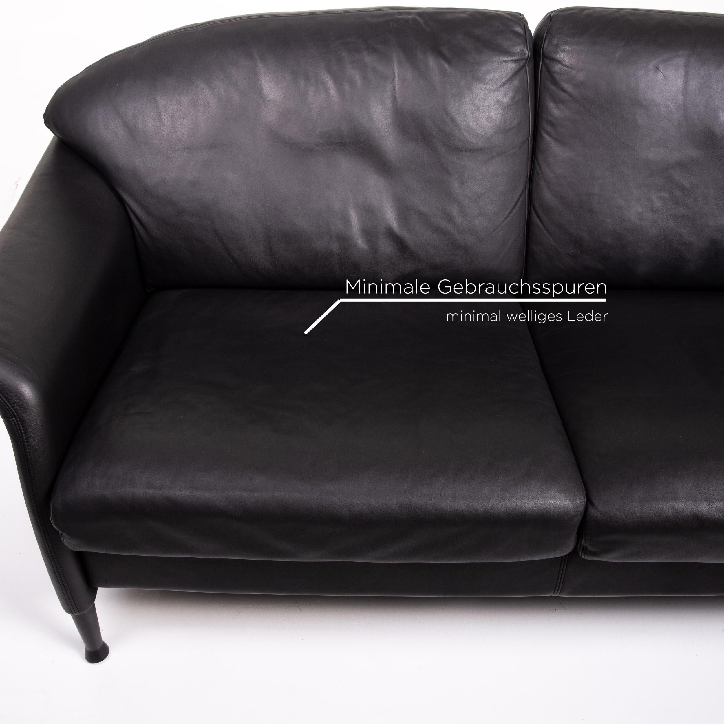 black sofas