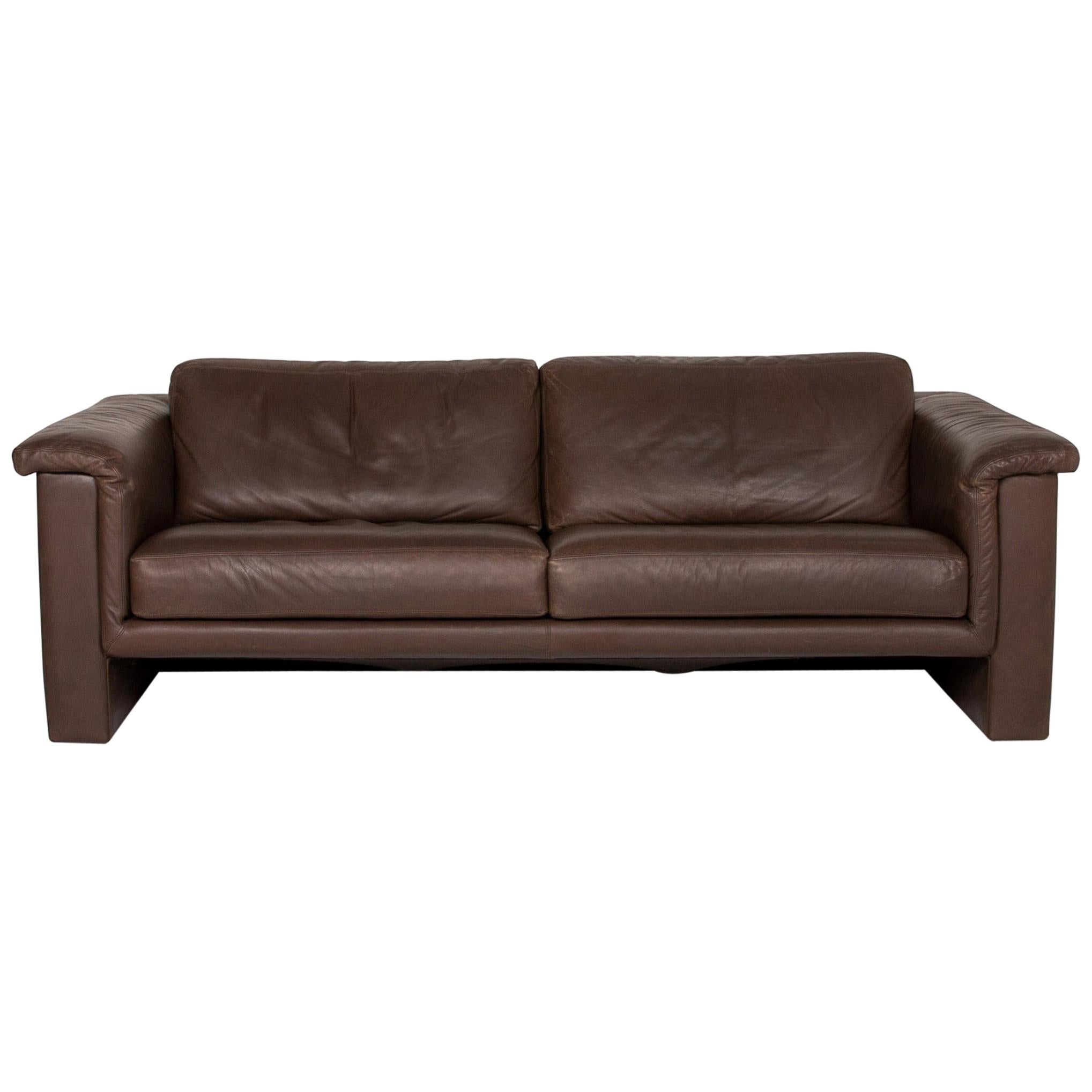 Walter Knoll Leather Sofa Brown Two-Seat For Sale