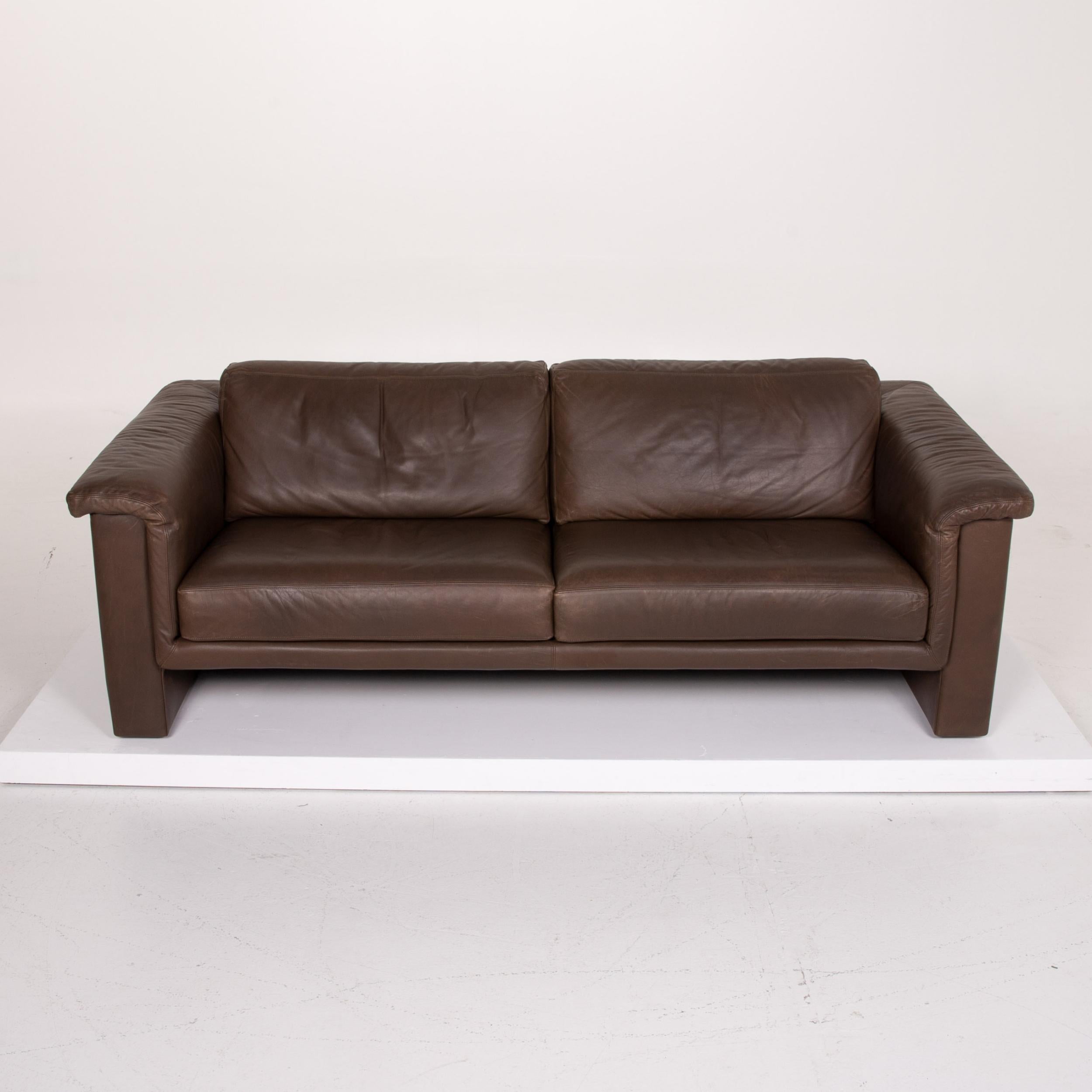 Walter Knoll Leather Sofa Brown Two-Seat For Sale 1