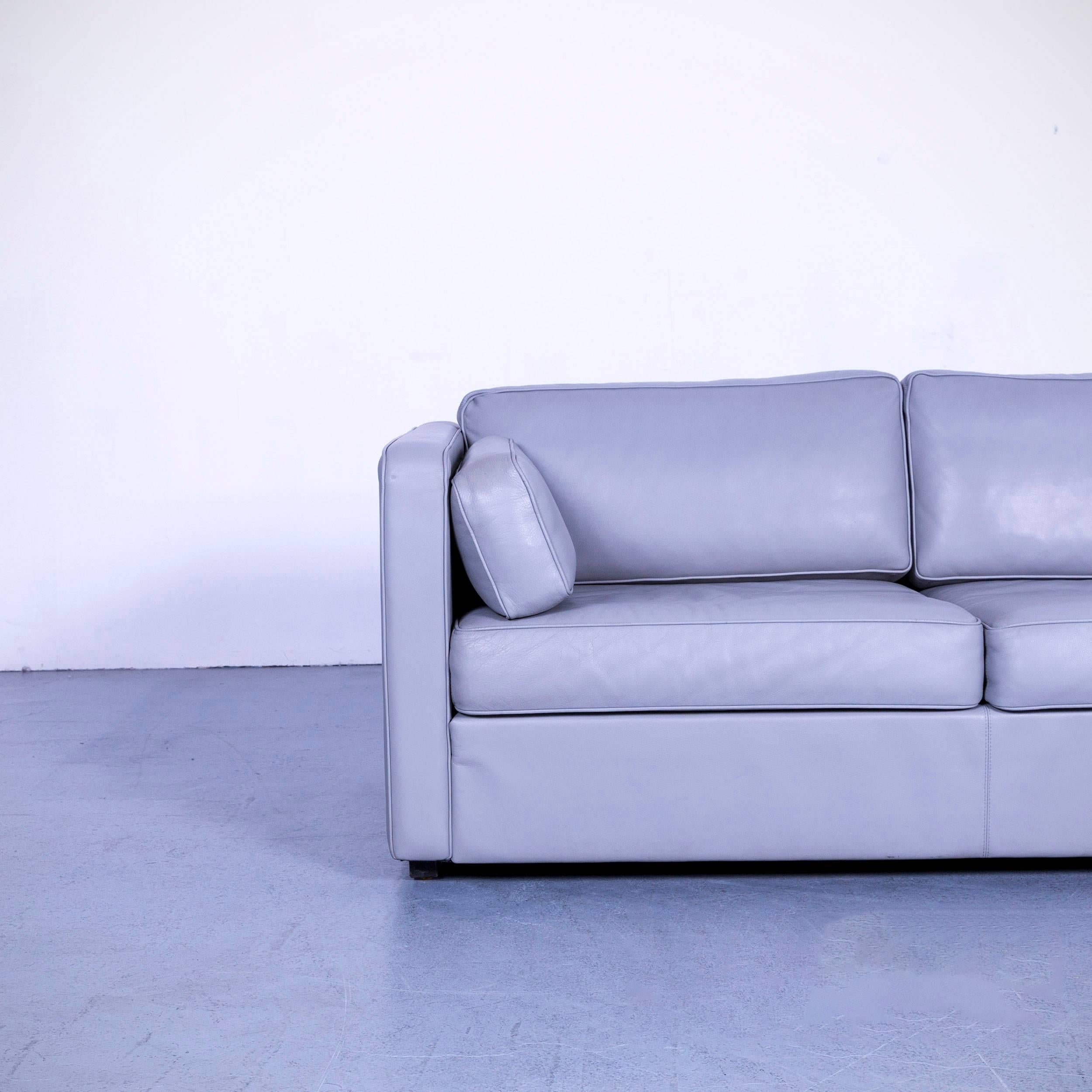 Walter Knoll Leather Sofa Grey TwoSeat Couch at 1stDibs