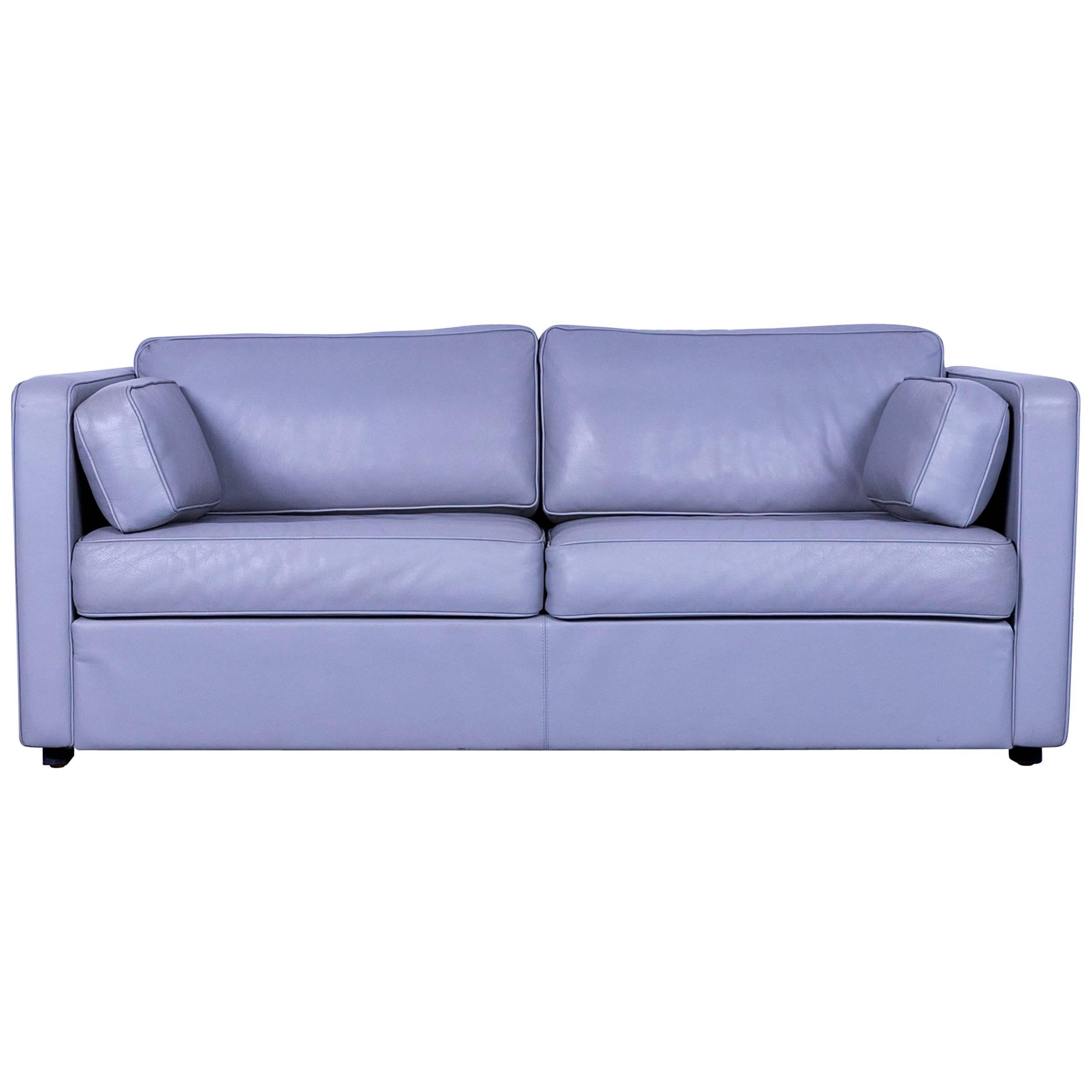 Walter Knoll Leather Sofa Grey TwoSeat Couch at 1stDibs