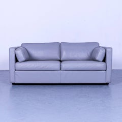 Walter Knoll Leather Sofa Set Grey Two-Seat