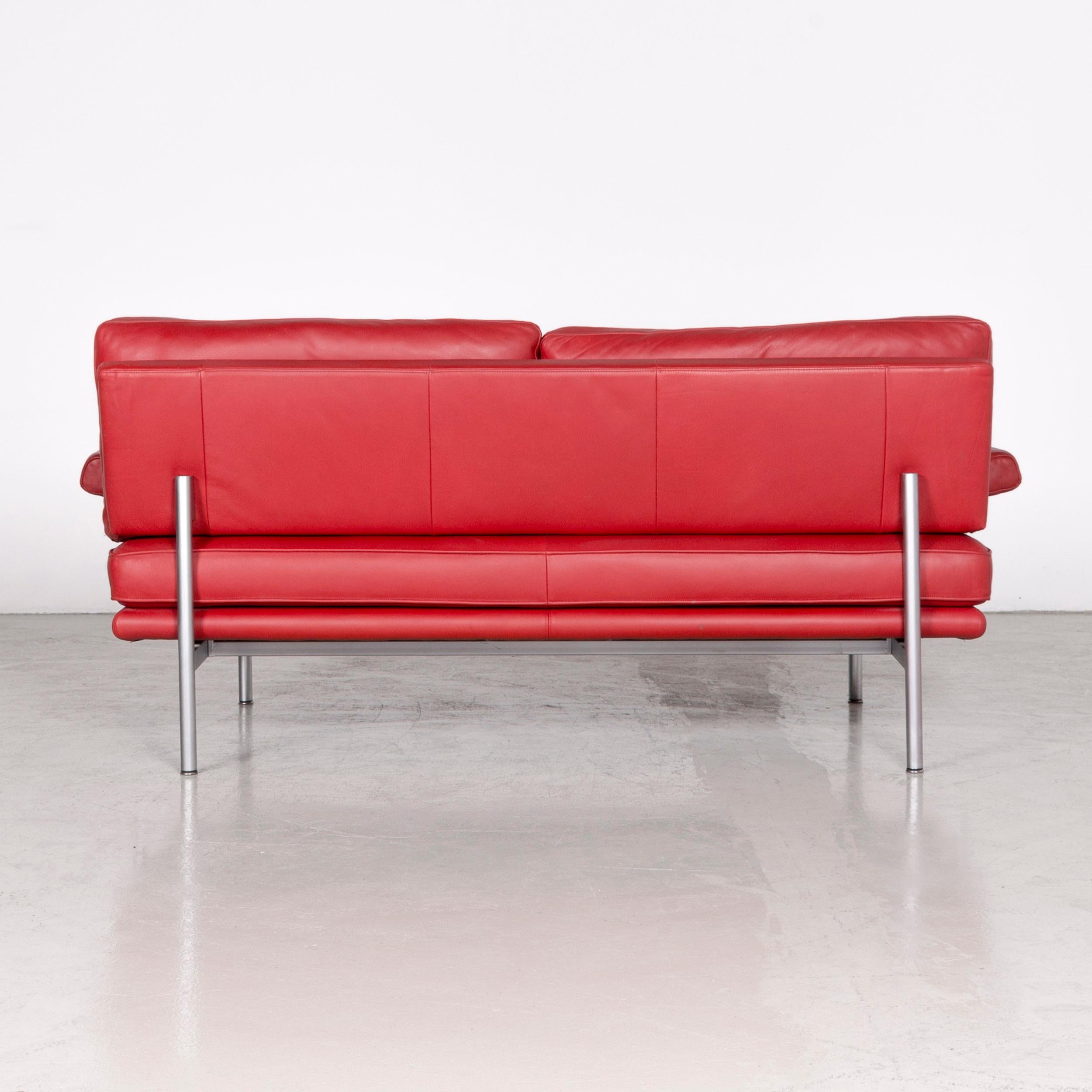 Walter Knoll Living Platform Designer Leather Couch Red by EOOS Design For Sale 3