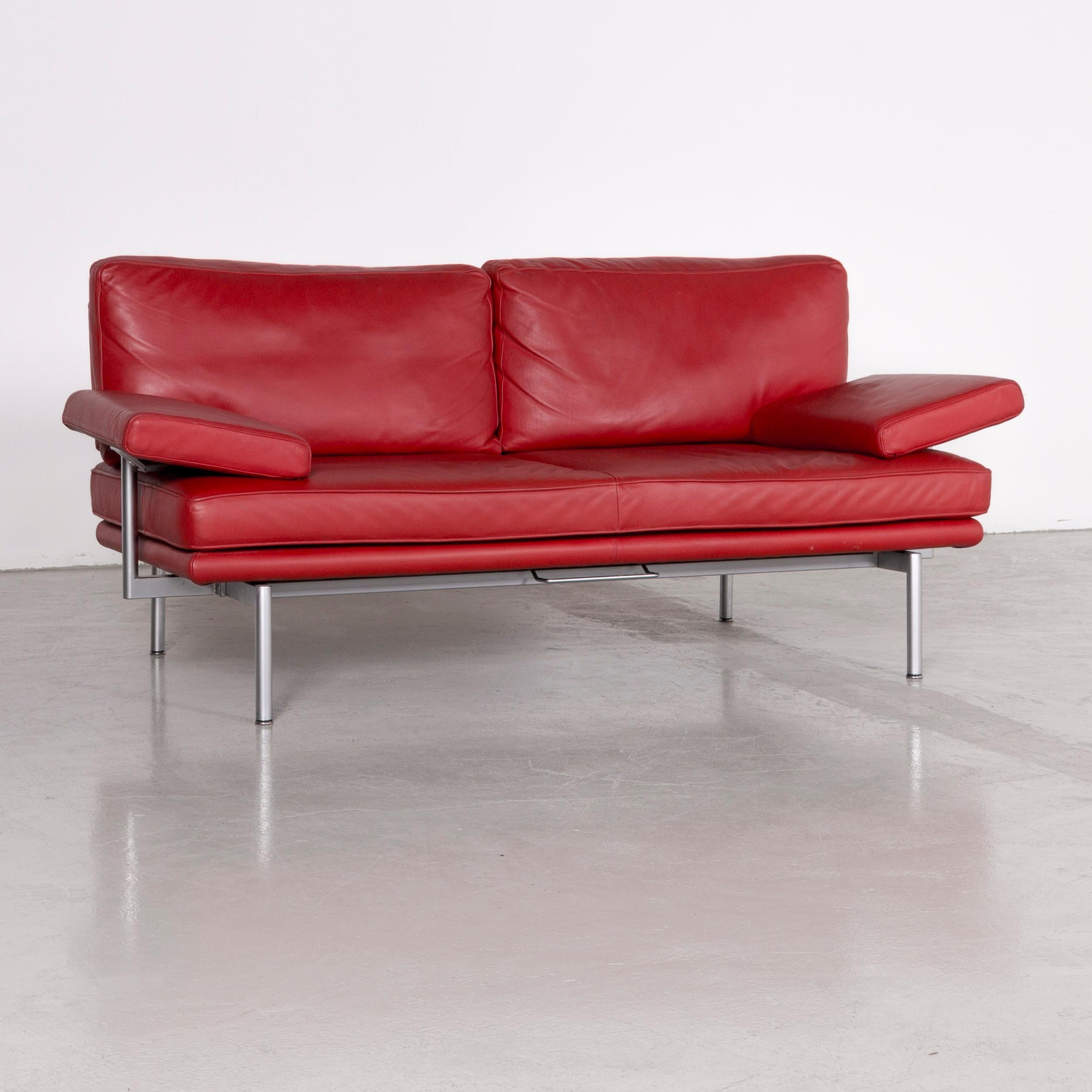 Walter Knoll living platform designer leather couch red by EOOS Design.