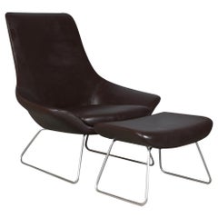 Walter Knoll lounge chair and Ottoman