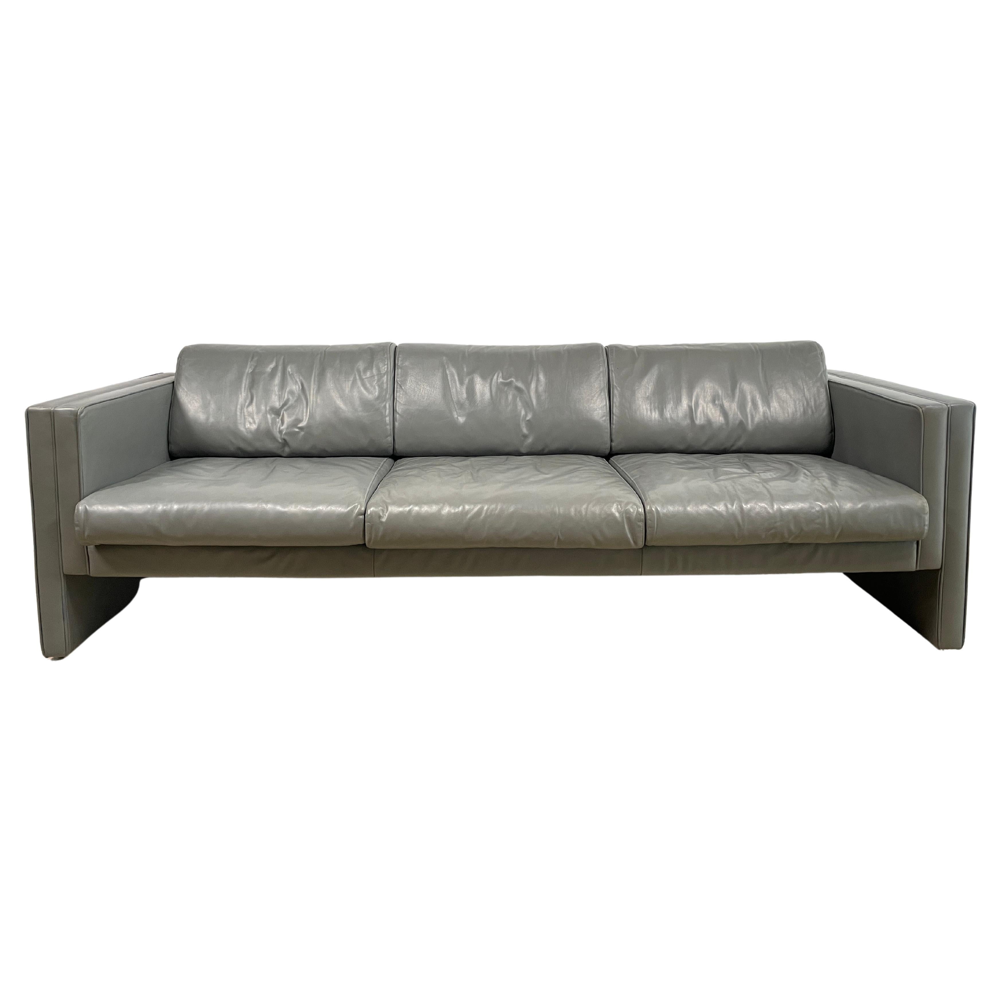 Walter Knoll Model Studio 190 Grey 3 Seats Leathersofa Design Jürgen Lange