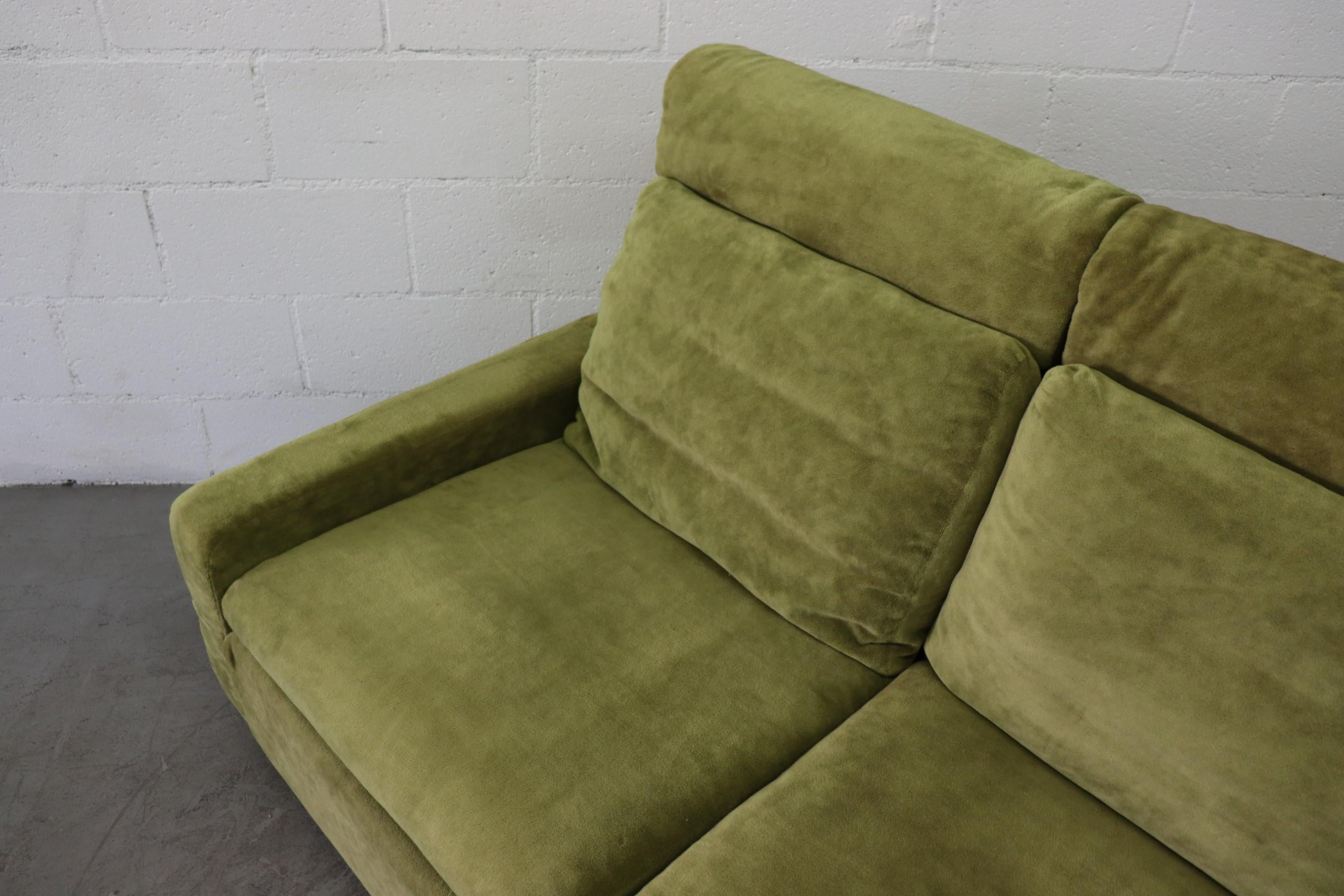 Late 20th Century Walter Knoll Modular High Back Green Sectional Sofa