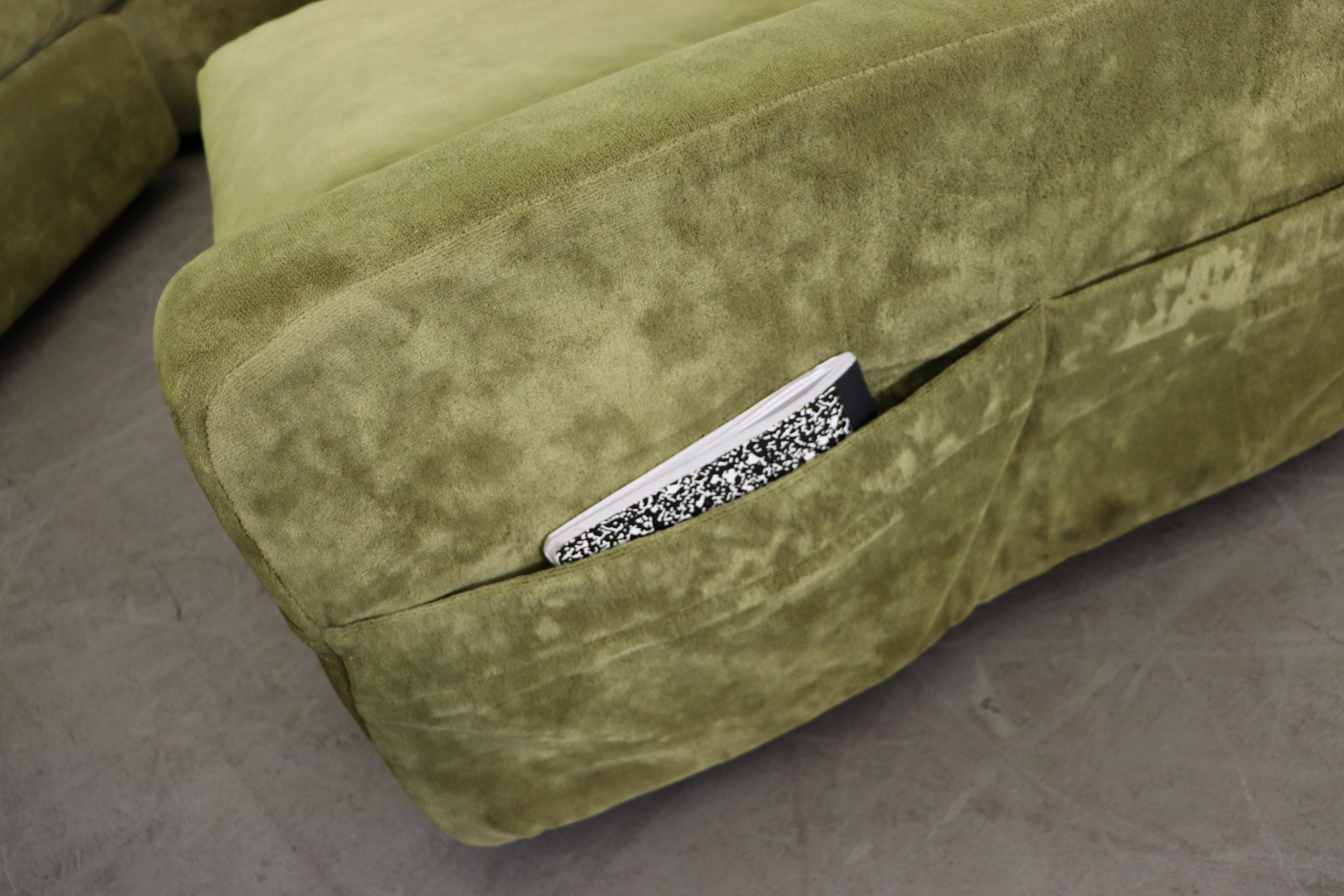 Walter Knoll Modular High Back Green Sectional Sofa 1