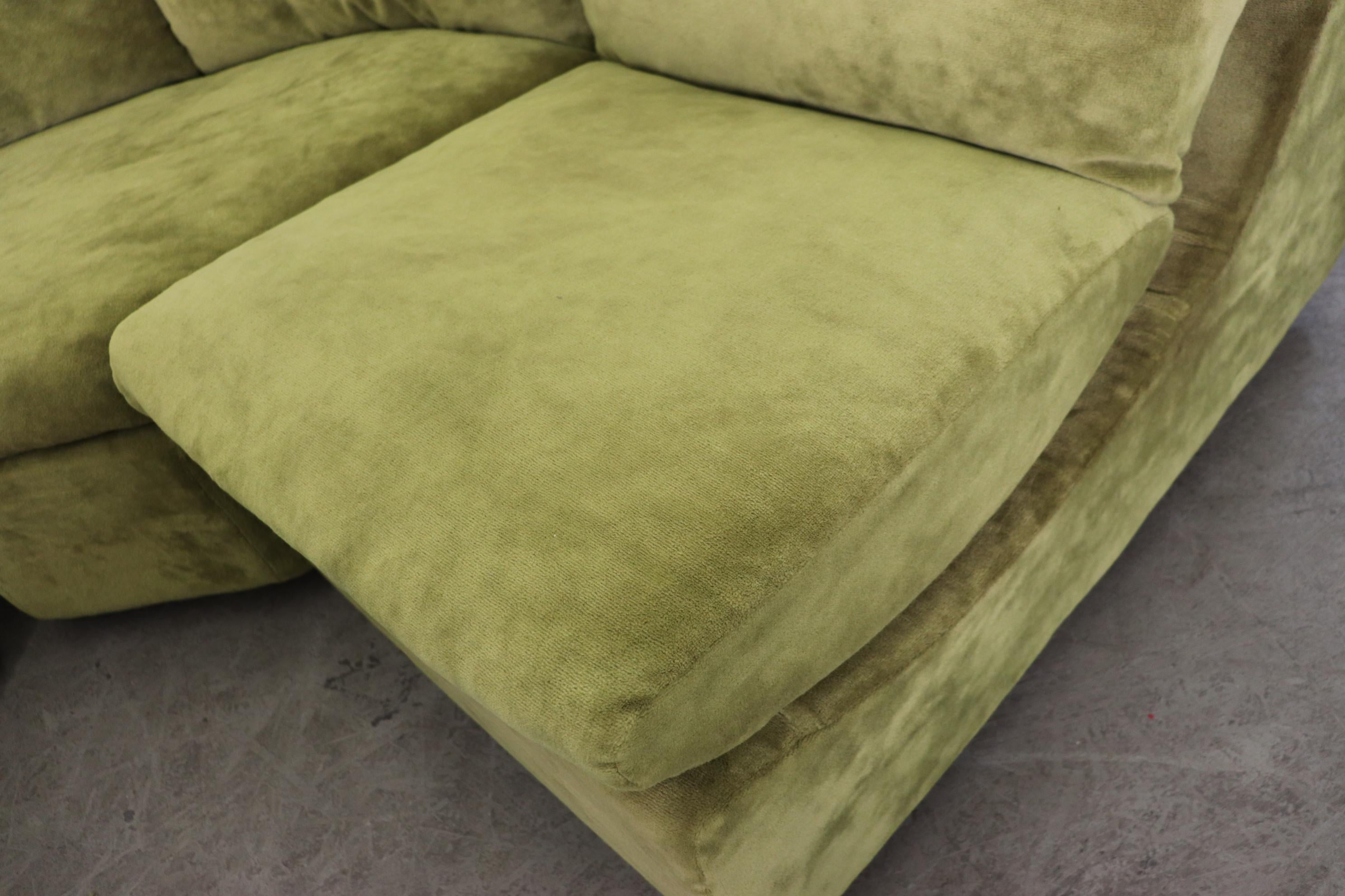 Walter Knoll Modular High Back Green Sectional Sofa 2