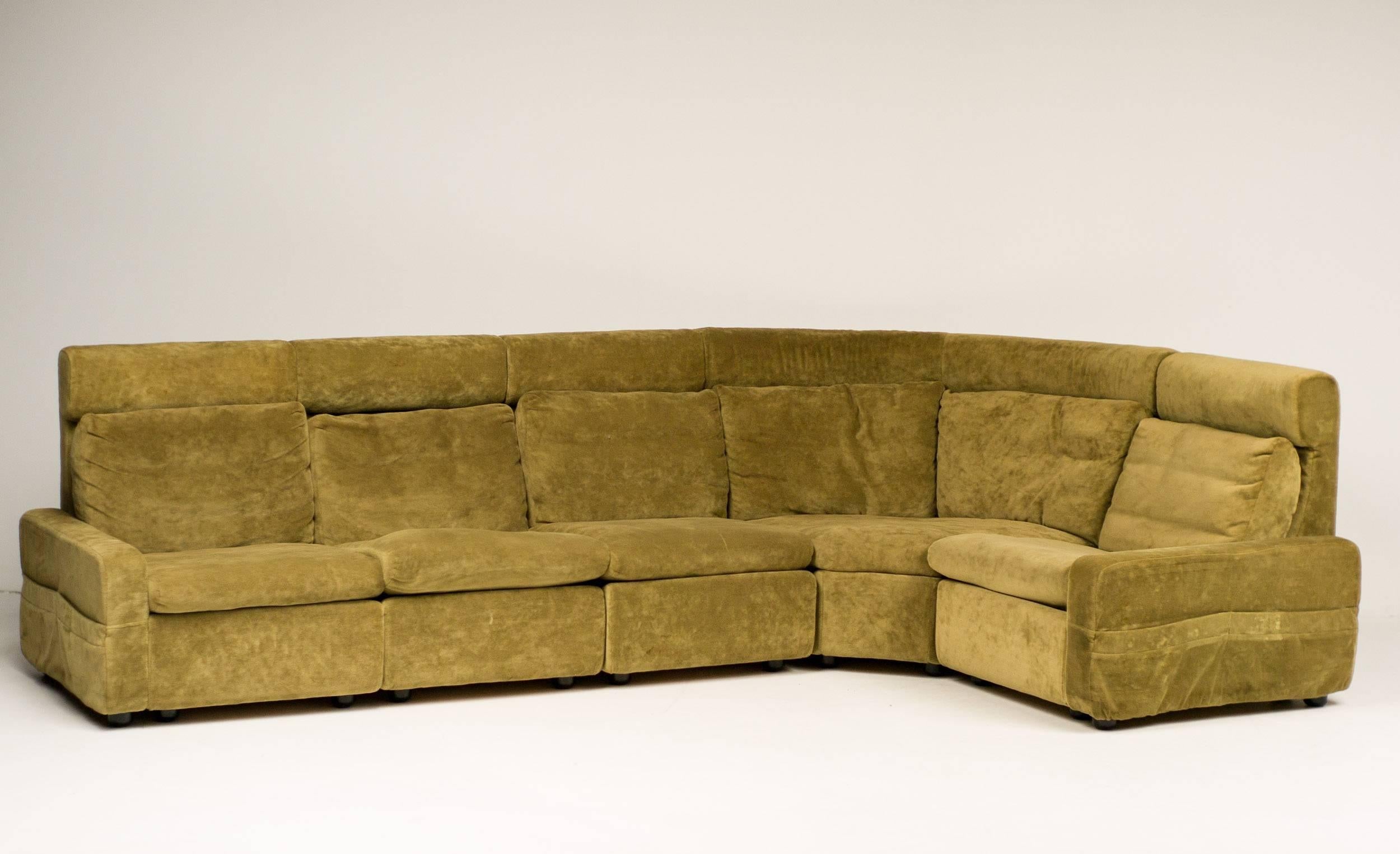 Walter Knoll Modular Sofa in Green Velvet 3