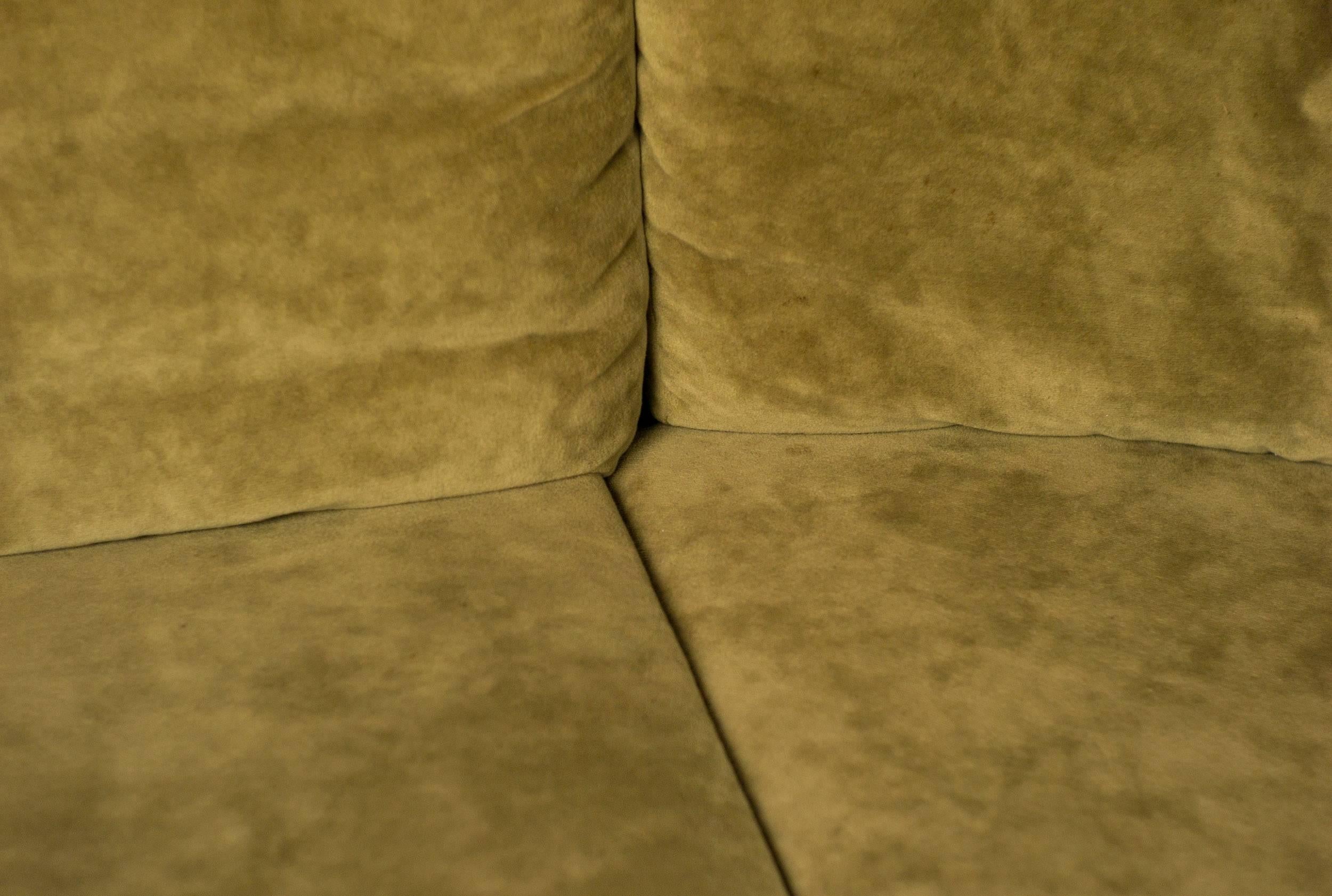 Walter Knoll Modular Sofa in Green Velvet In Good Condition In Dronten, NL