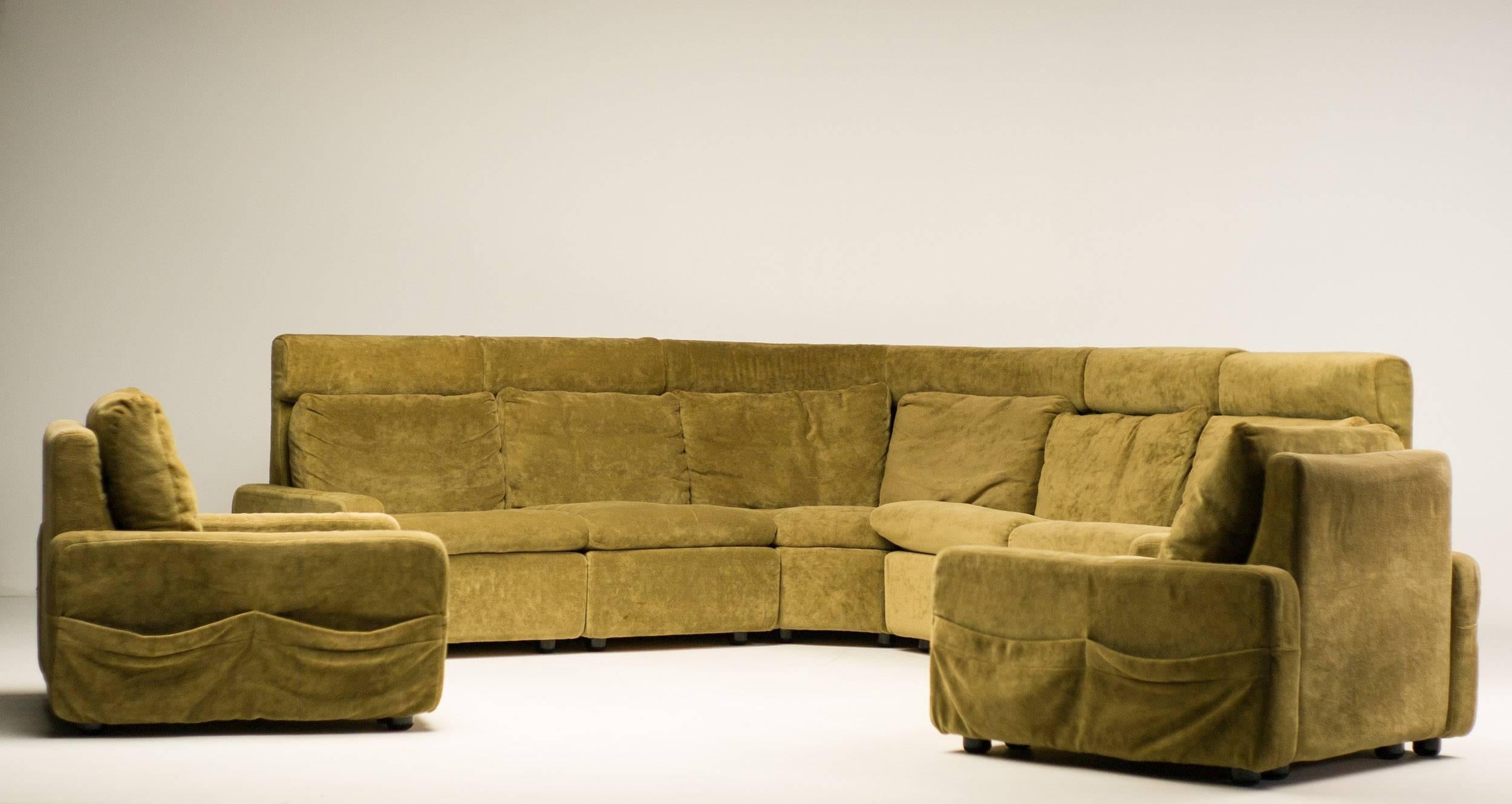 Walter Knoll Modular Sofa in Green Velvet 1