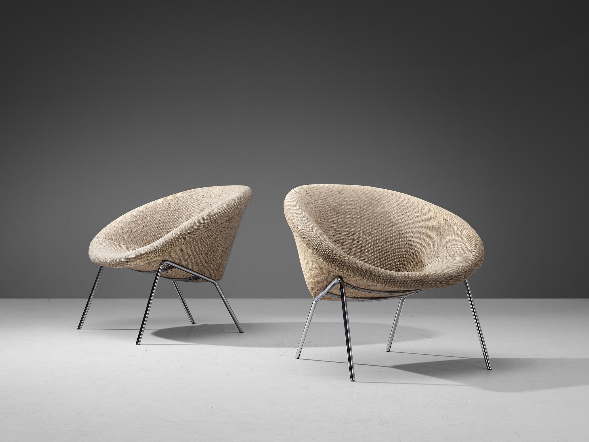 Walter Knoll for Walter Knoll & GmbH, lounge chairs, model 369, fabric, metal, Germany, design 1956. 

Pair of iconic '369' lounge chairs designed by Walter Knoll in 1956. This pioneering chair features a timeless design. The small bucket seat