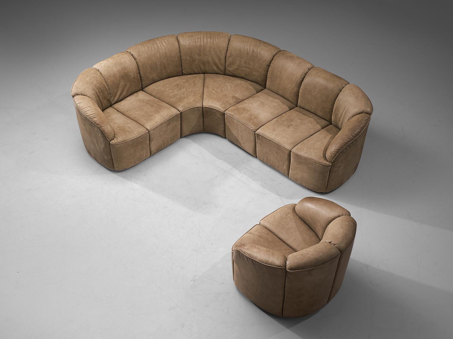 Walter Knoll 'Piccolino' Lounge Set in Original Leather In Good Condition In Waalwijk, NL