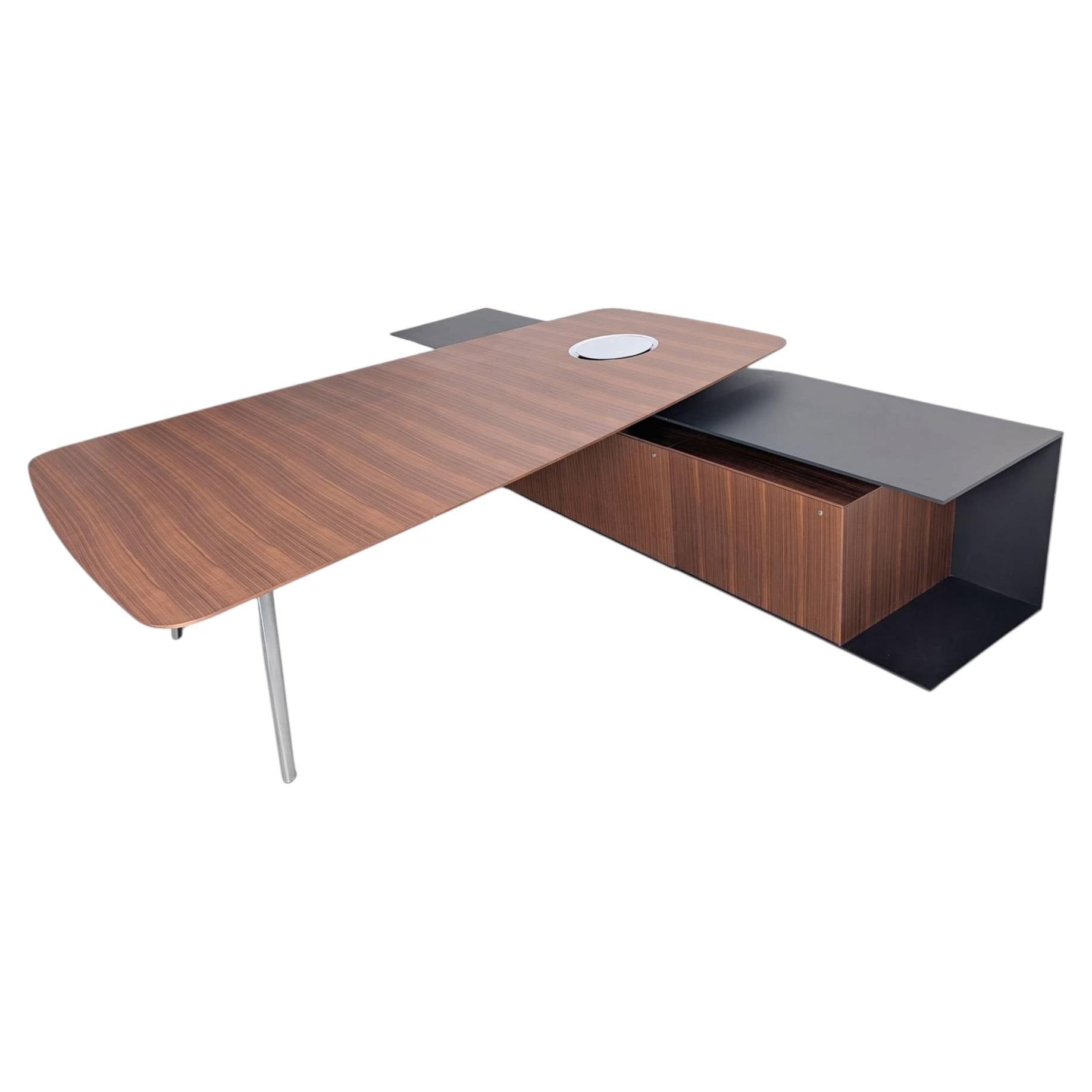 Walter Knoll Schreibtisch Keypiece Design Schreibtisch EOOS Nuss en vente