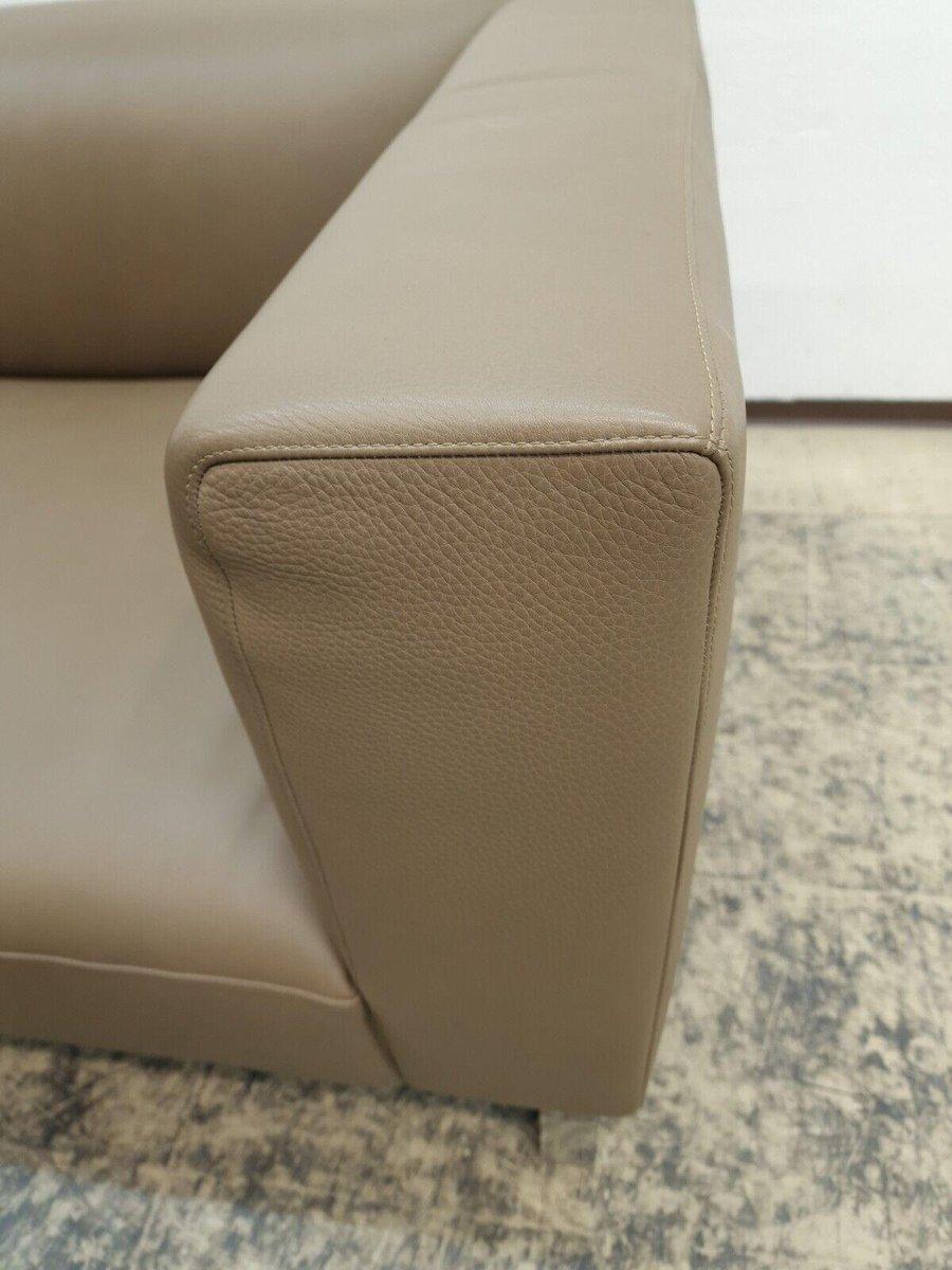 Walter Knoll Sofa Couch Sofa Jaan Living mit Chromfüßen Top Ledersofa Couch 5