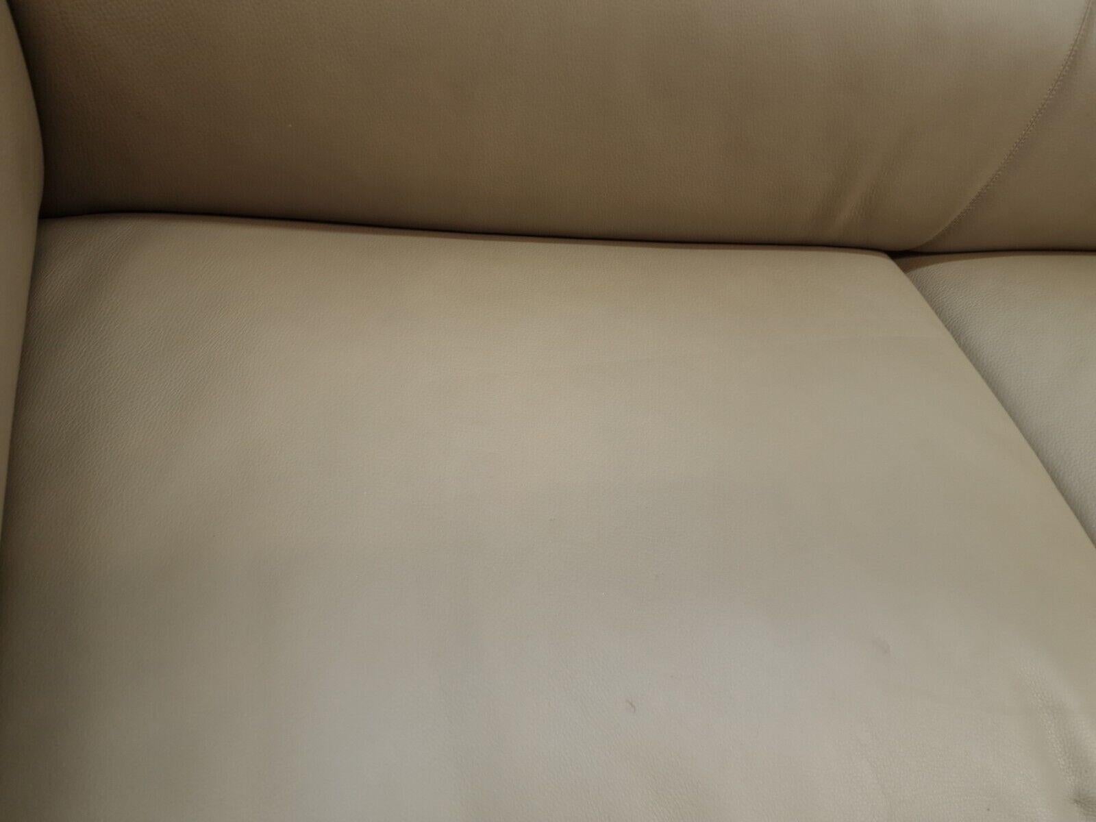 Walter Knoll Sofa Couch Sofa Jaan Living mit Chromfüßen Top Ledersofa Couch 7