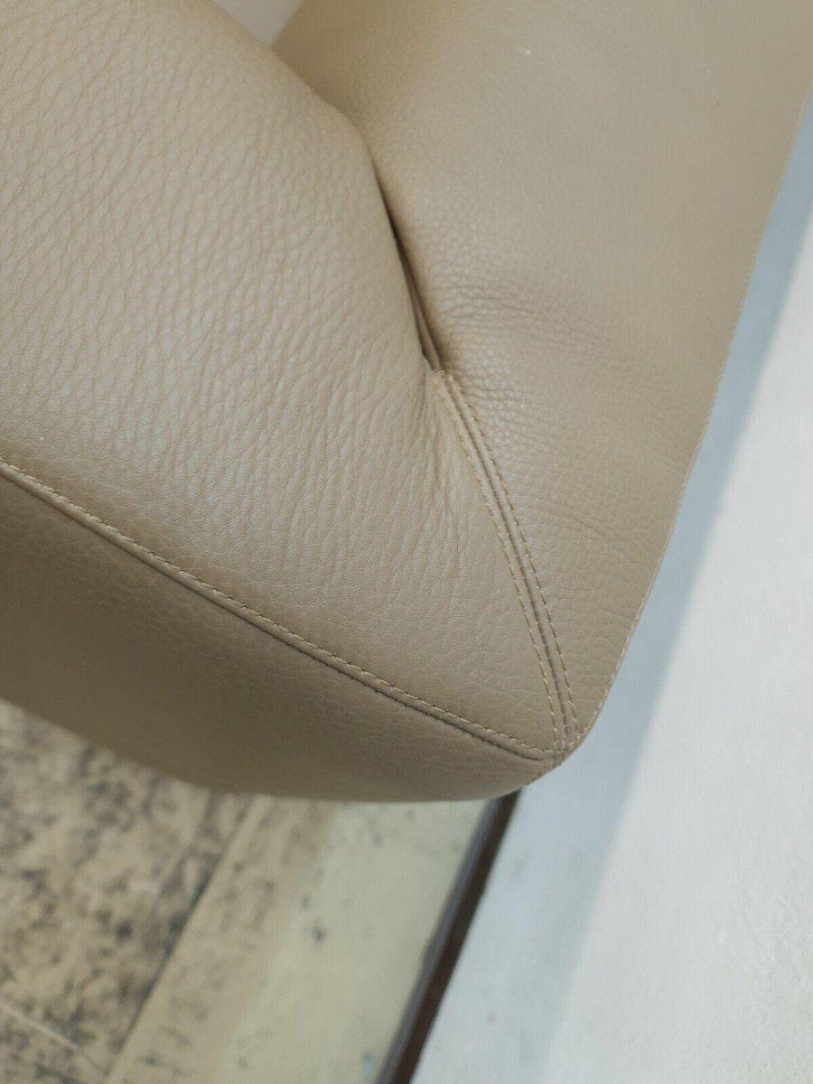 Walter Knoll Sofa Couch Sofa Jaan Living mit Chromfüßen Top Ledersofa Couch 2