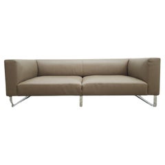 Walter Knoll Sofa Couch Sofa Jaan Living mit Chromfüßen Top Ledersofa Couch
