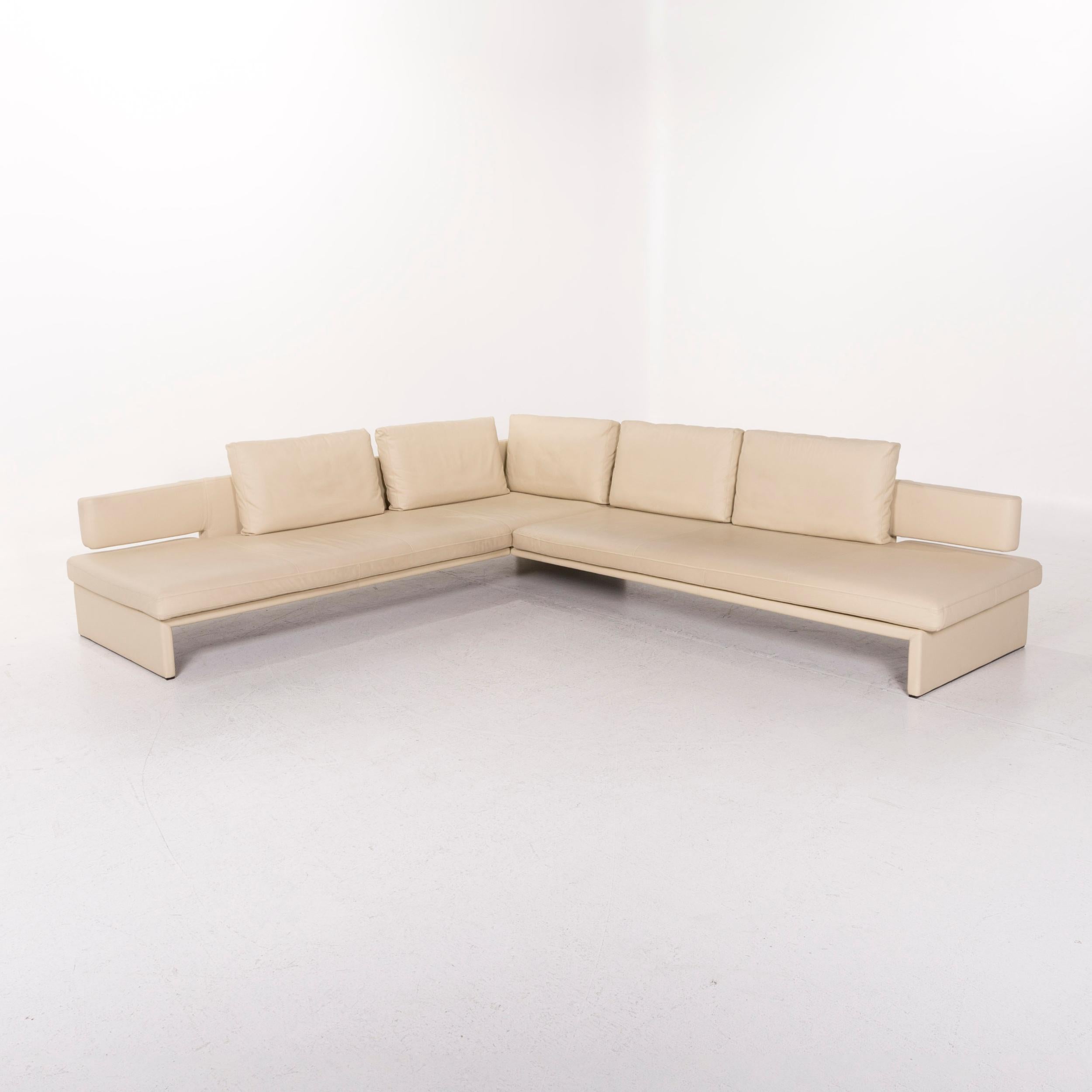 Walter Knoll Together Leather Sofa Cream Corner Sofa In Good Condition For Sale In Cologne, DE