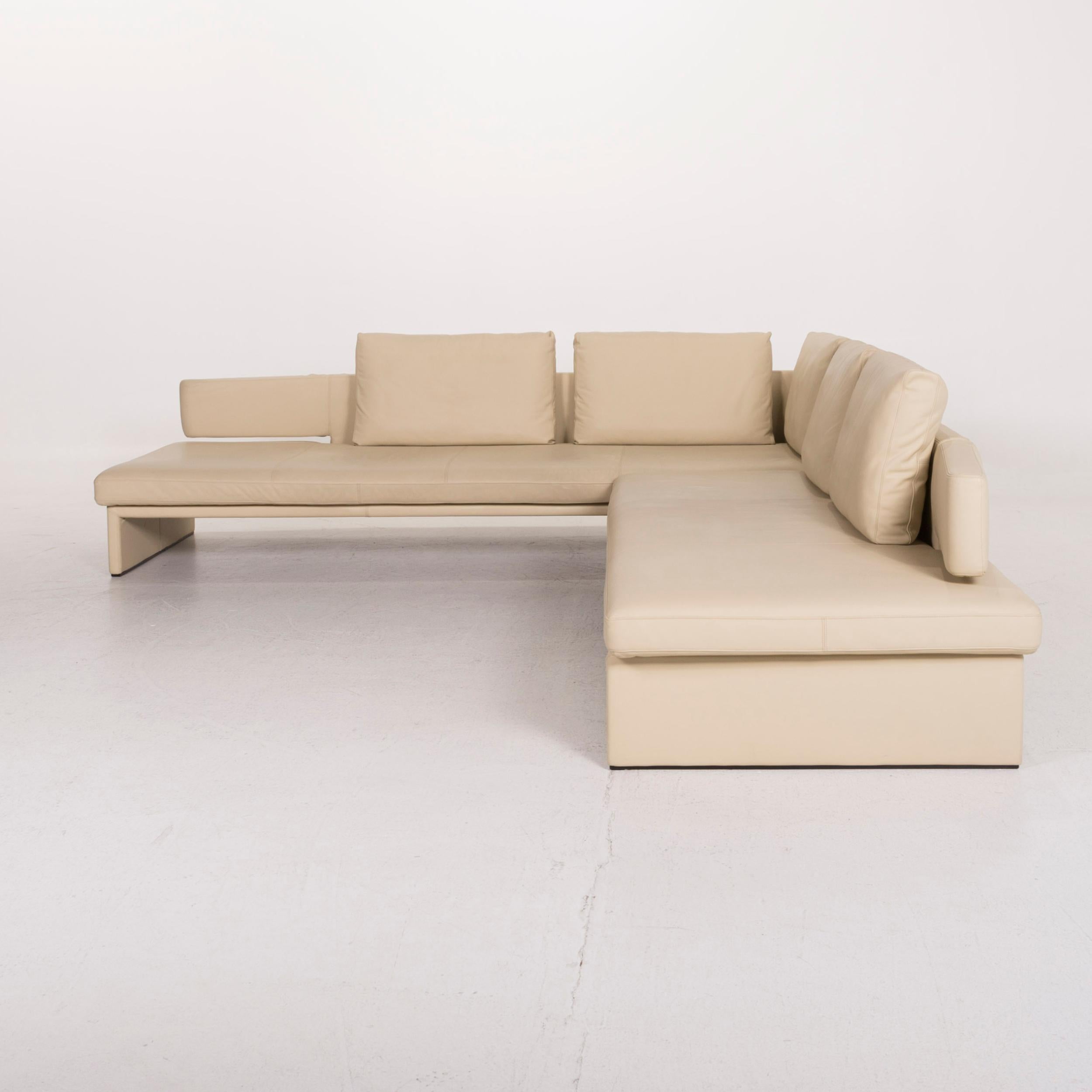 Contemporary Walter Knoll Together Leather Sofa Cream Corner Sofa For Sale