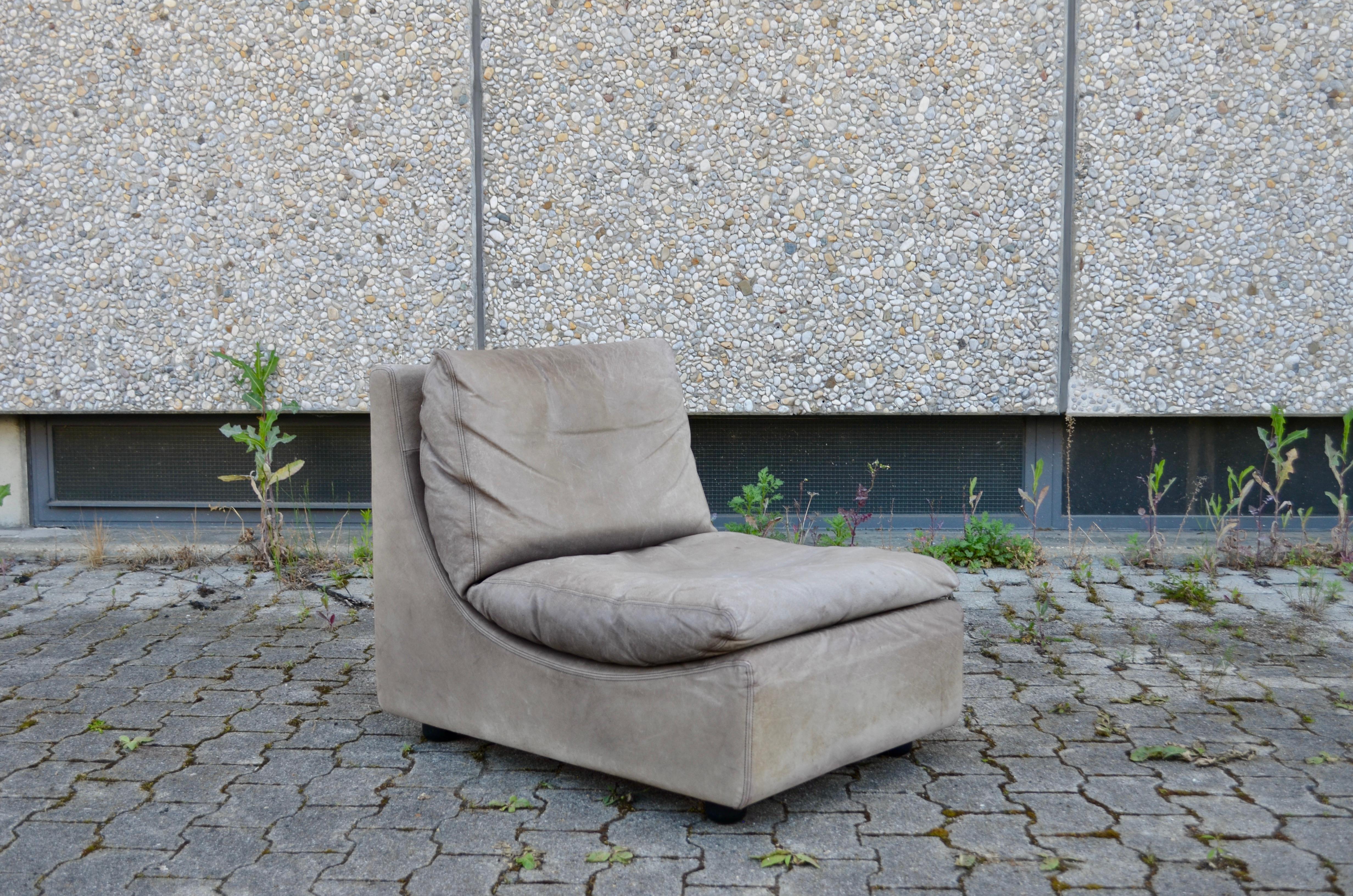 Fauteuil de salon modulaire gris Buffallo de Walter Knoll, Allemagne, 1970 en vente 3