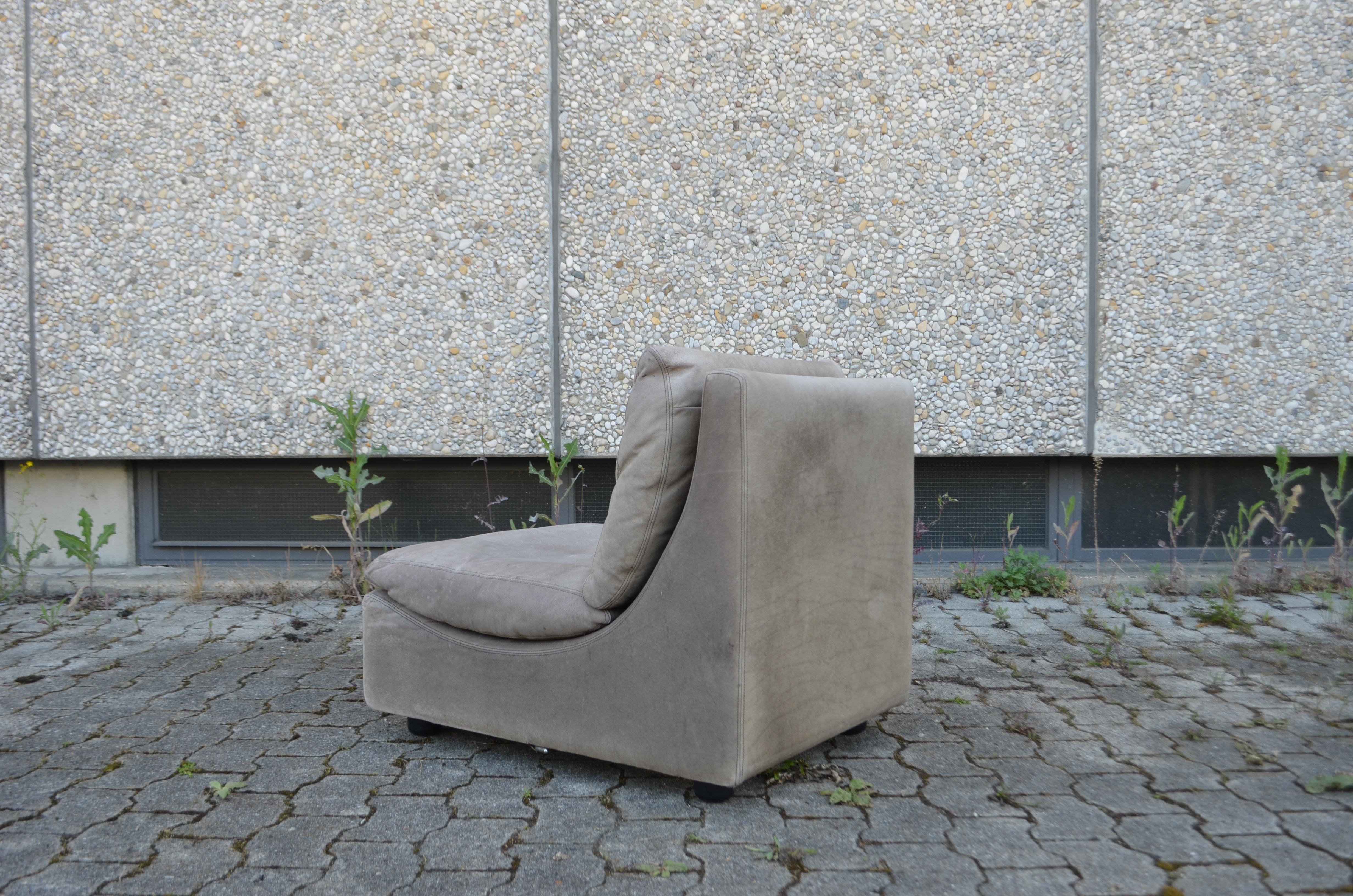 Fauteuil de salon modulaire gris Buffallo de Walter Knoll, Allemagne, 1970 en vente 4