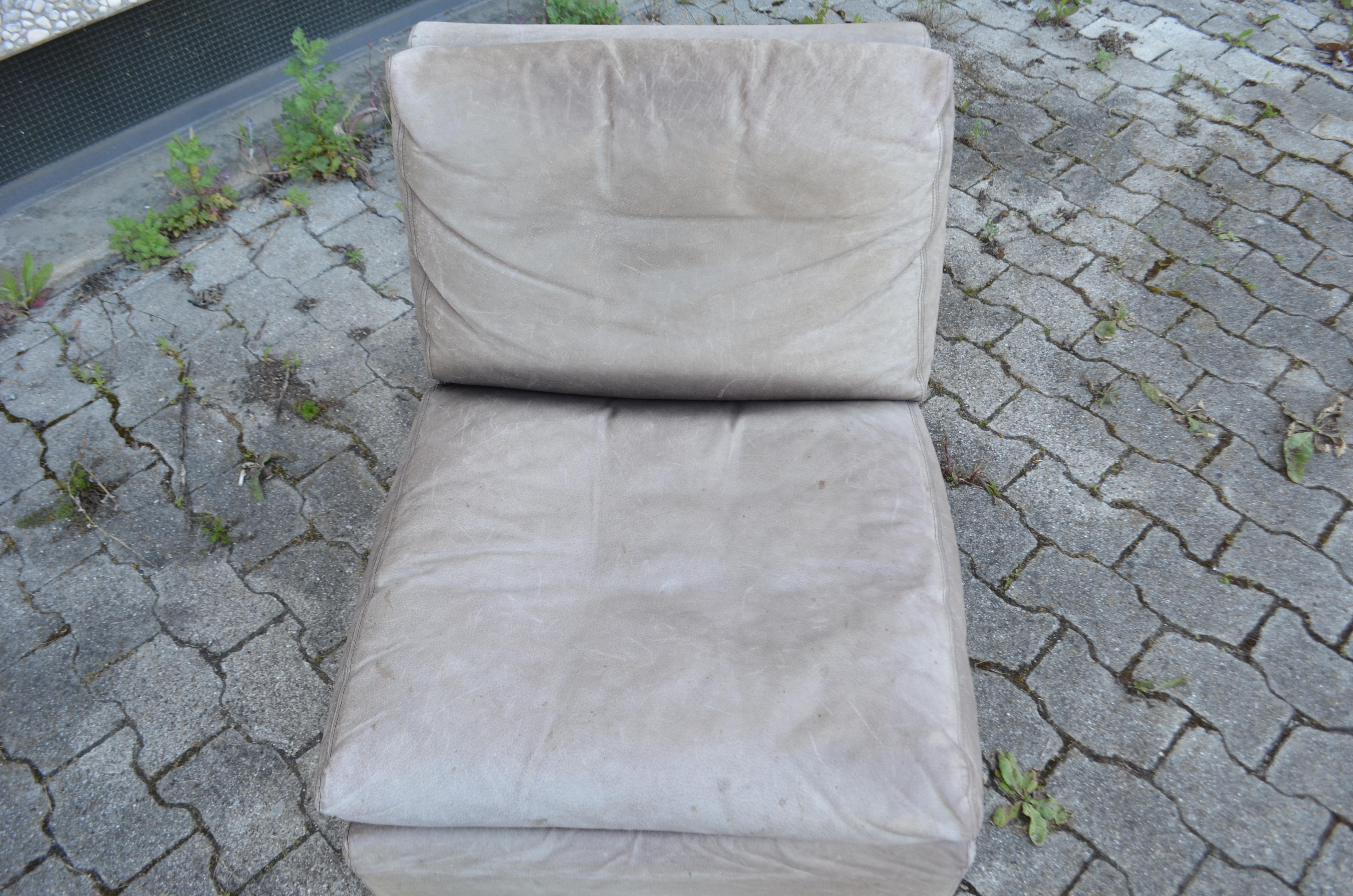Fauteuil de salon modulaire gris Buffallo de Walter Knoll, Allemagne, 1970 en vente 8