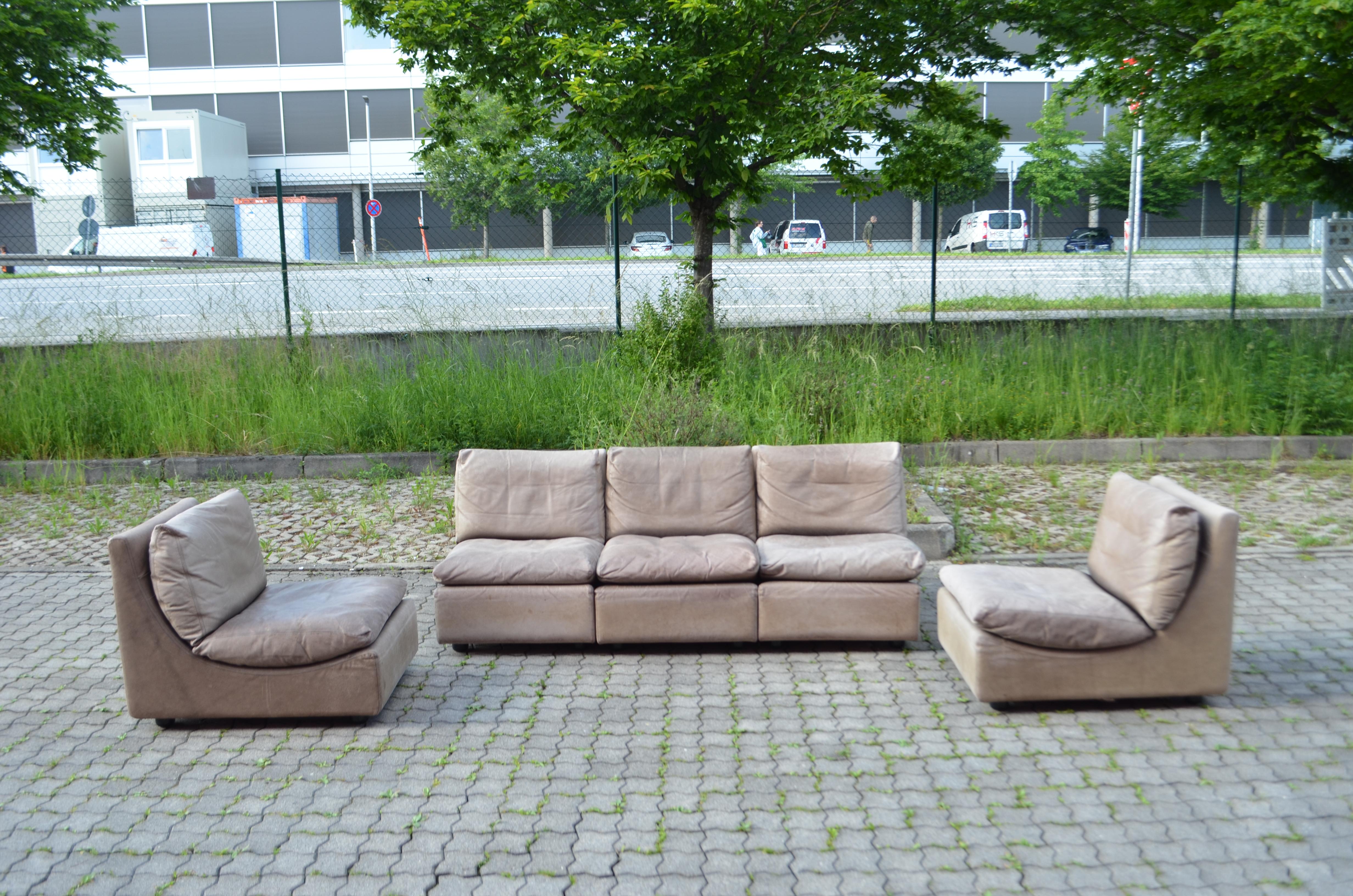 Fauteuil de salon modulaire gris Buffallo de Walter Knoll, Allemagne, 1970 en vente 13