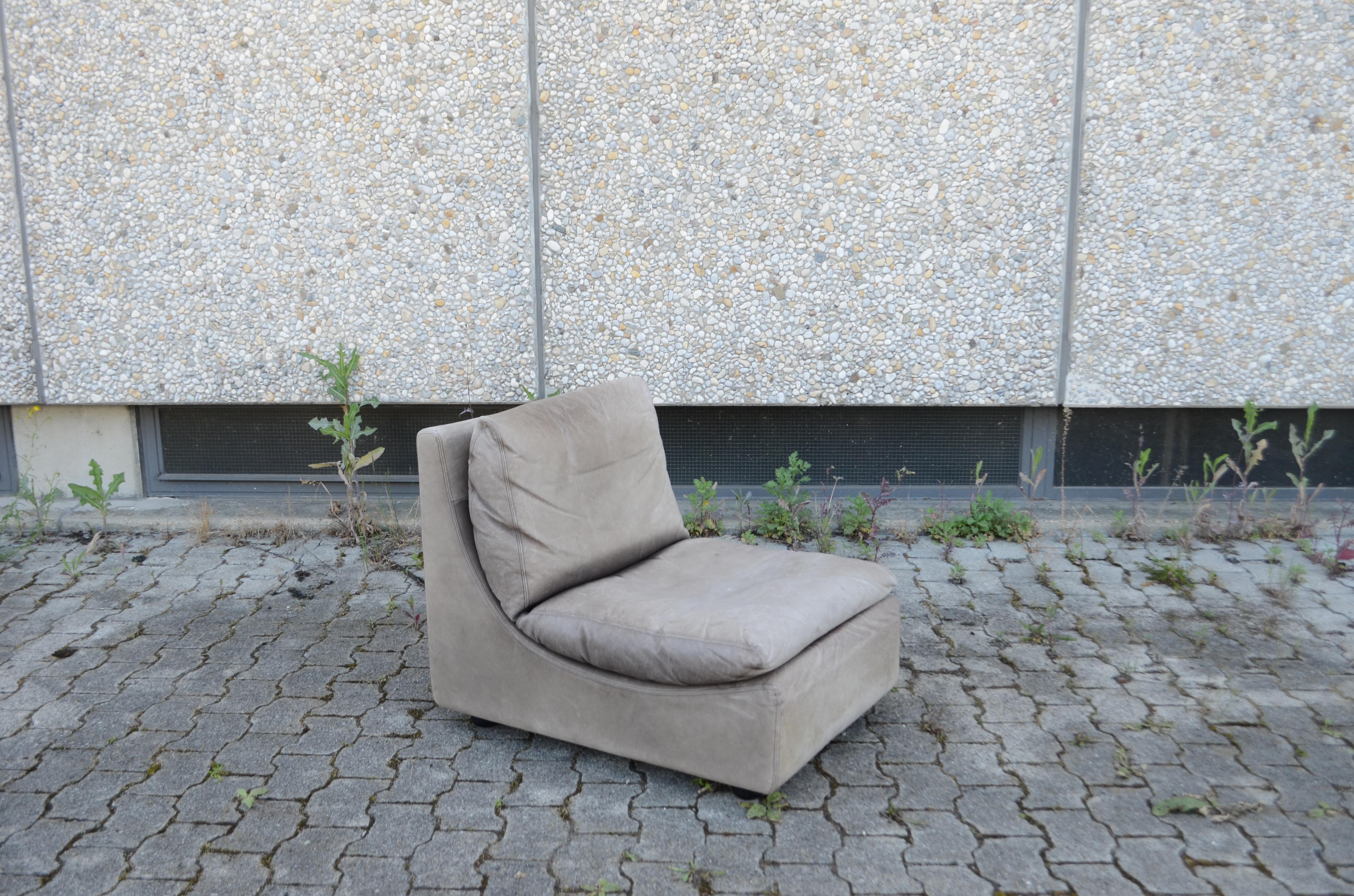 Fauteuil de salon modulaire gris Buffallo de Walter Knoll, Allemagne, 1970 en vente 2