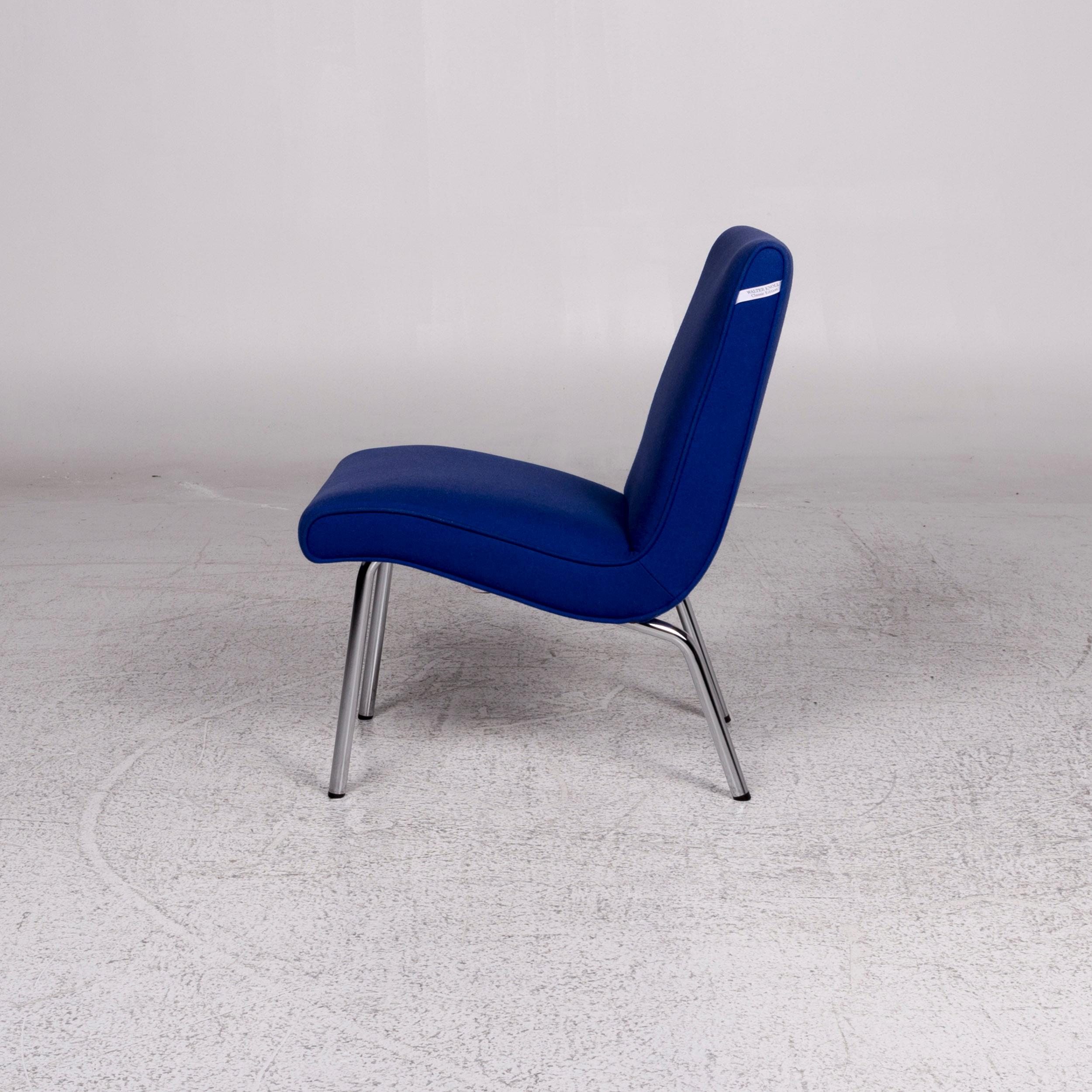 Walter Knoll Vostra Fabric Armchair Blue 4x Chair For Sale 1