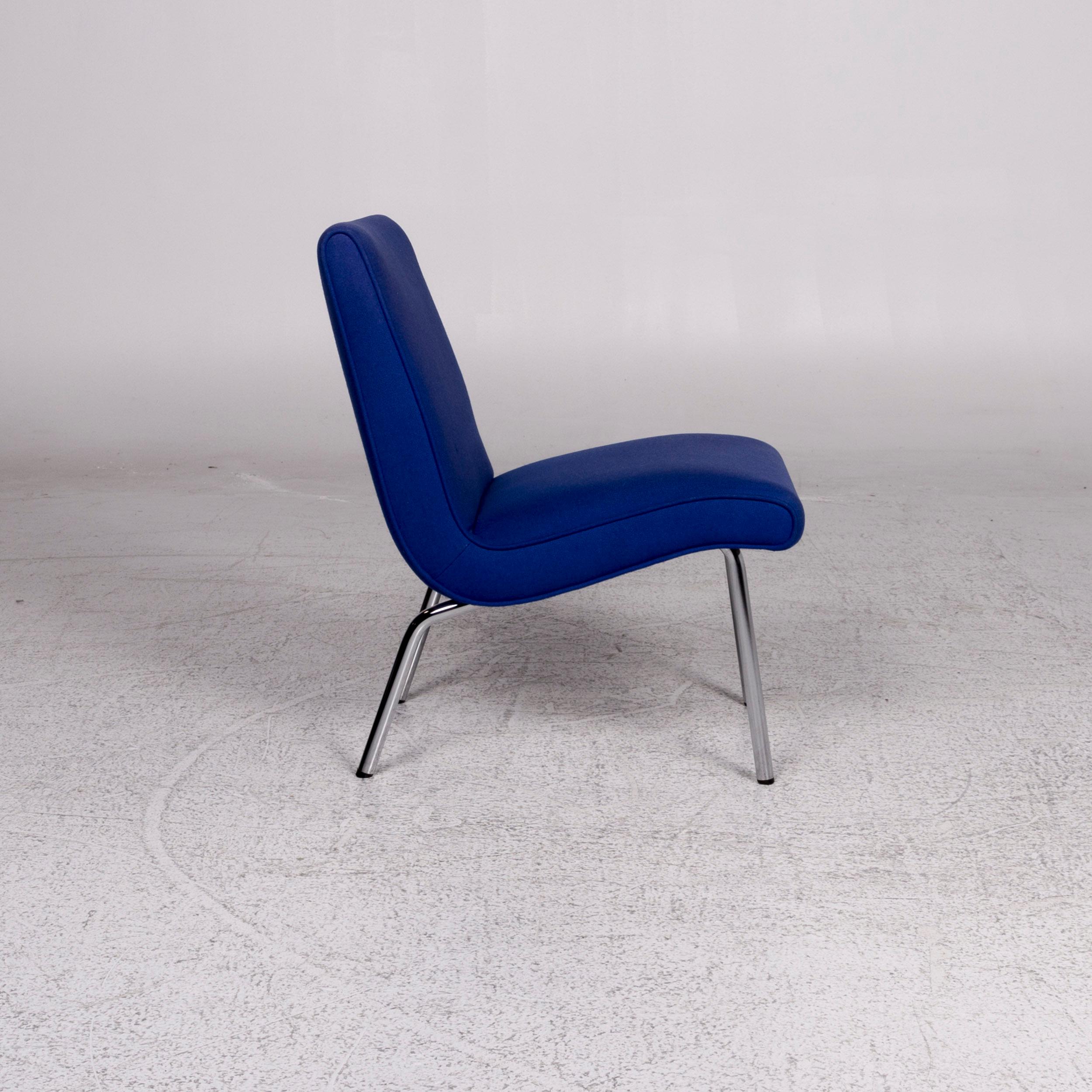 Walter Knoll Vostra Fabric Armchair Blue 4x Chair In Good Condition For Sale In Cologne, DE