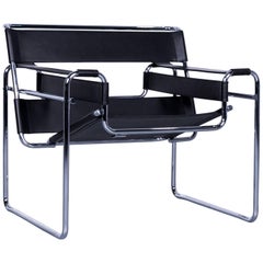 Walter Knoll Wassily Chair Leather Armchair Black One-Seat