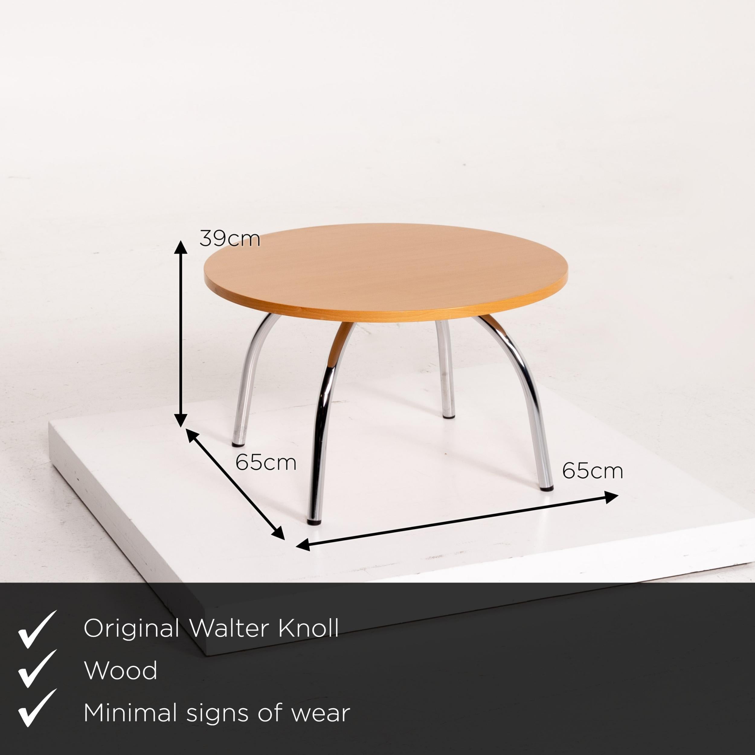 We present to you a Walter Knoll wooden coffee table round table.
 

 Product measurements in centimeters:
 

 Depth 65
 Width 65
 Height 39.





 