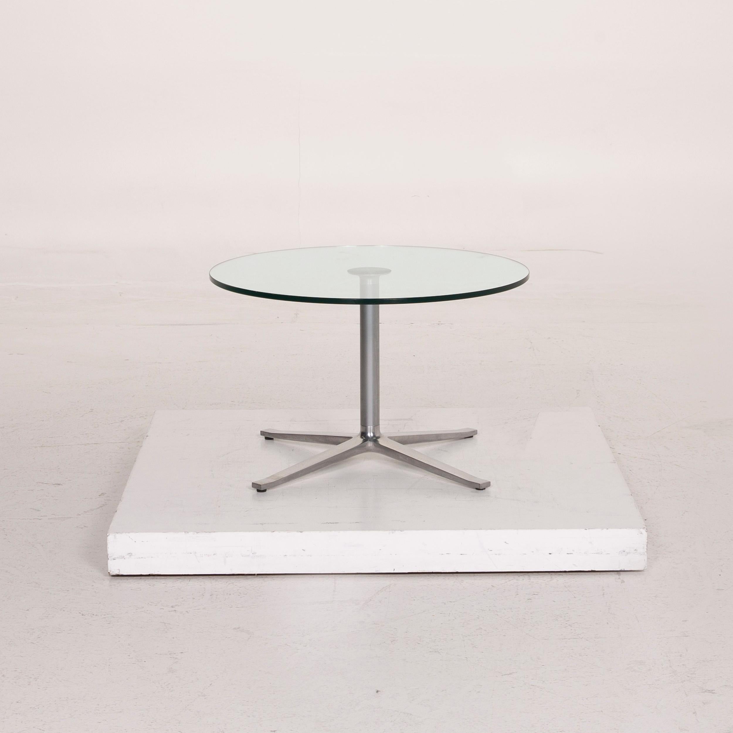 Walter Knoll X-Table Glass Table Set Silver Coffee Table Set of 4 In Good Condition For Sale In Cologne, DE