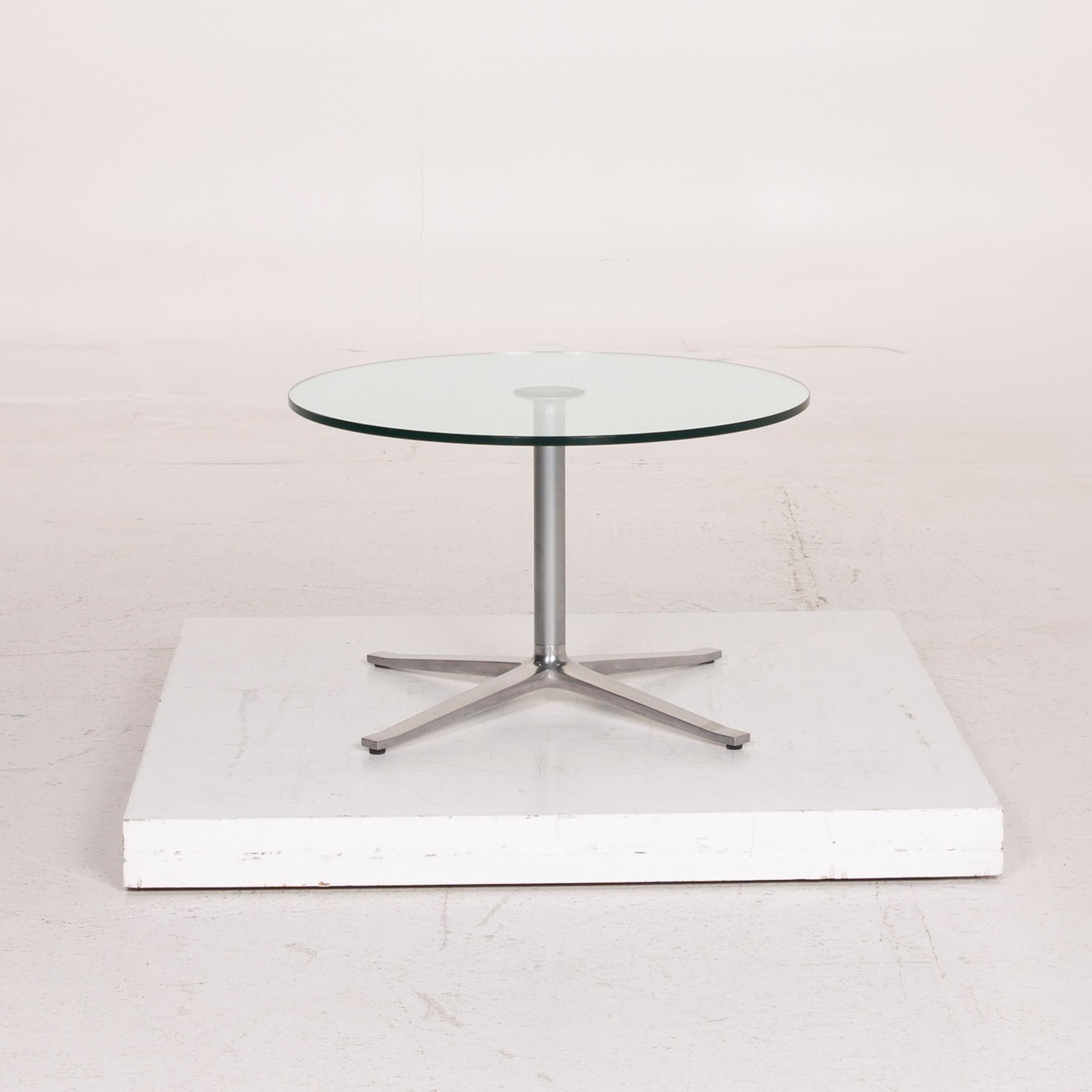 Walter Knoll X-Table Glass Table Set Silver Coffee Table Set of 4 For Sale 1
