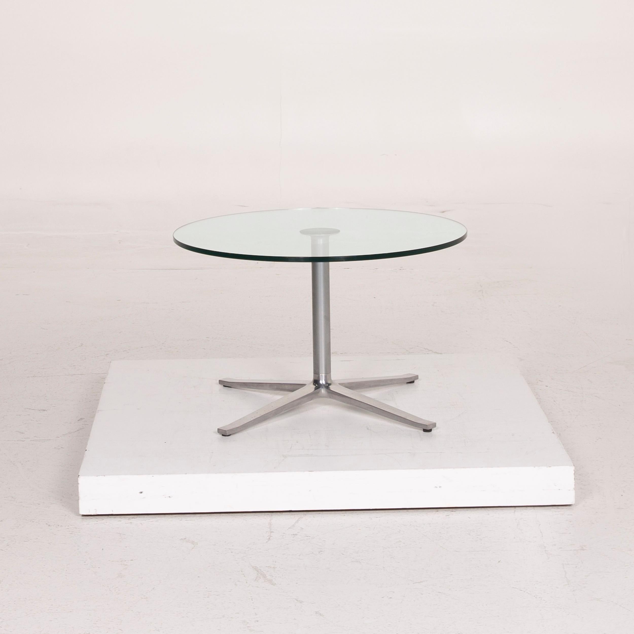 Walter Knoll X-Table Glass Table Set Silver Coffee Table Set of 4 For Sale 2