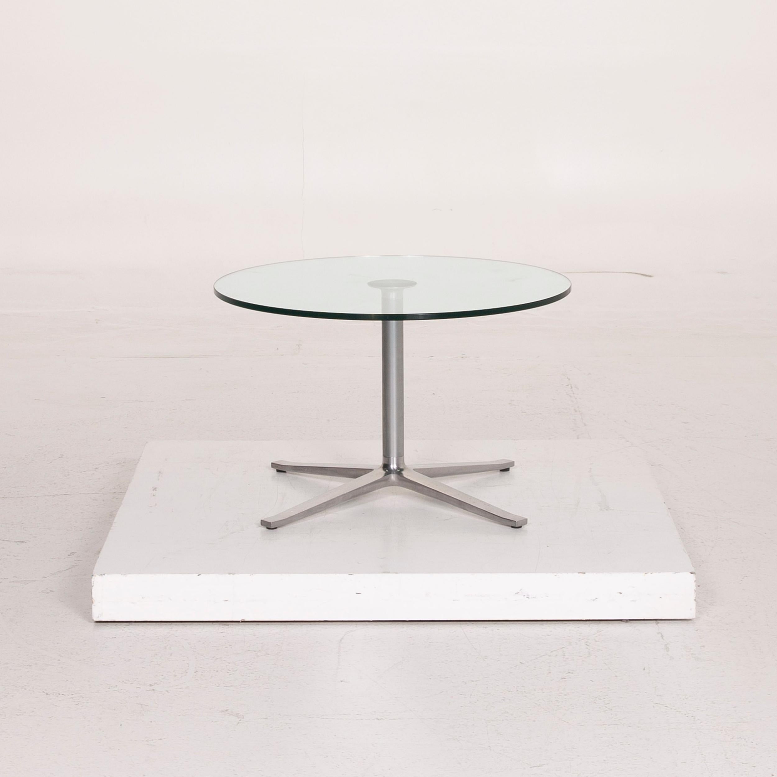 Walter Knoll X-Table Glass Table Set Silver Coffee Table Set of 4 For Sale 3
