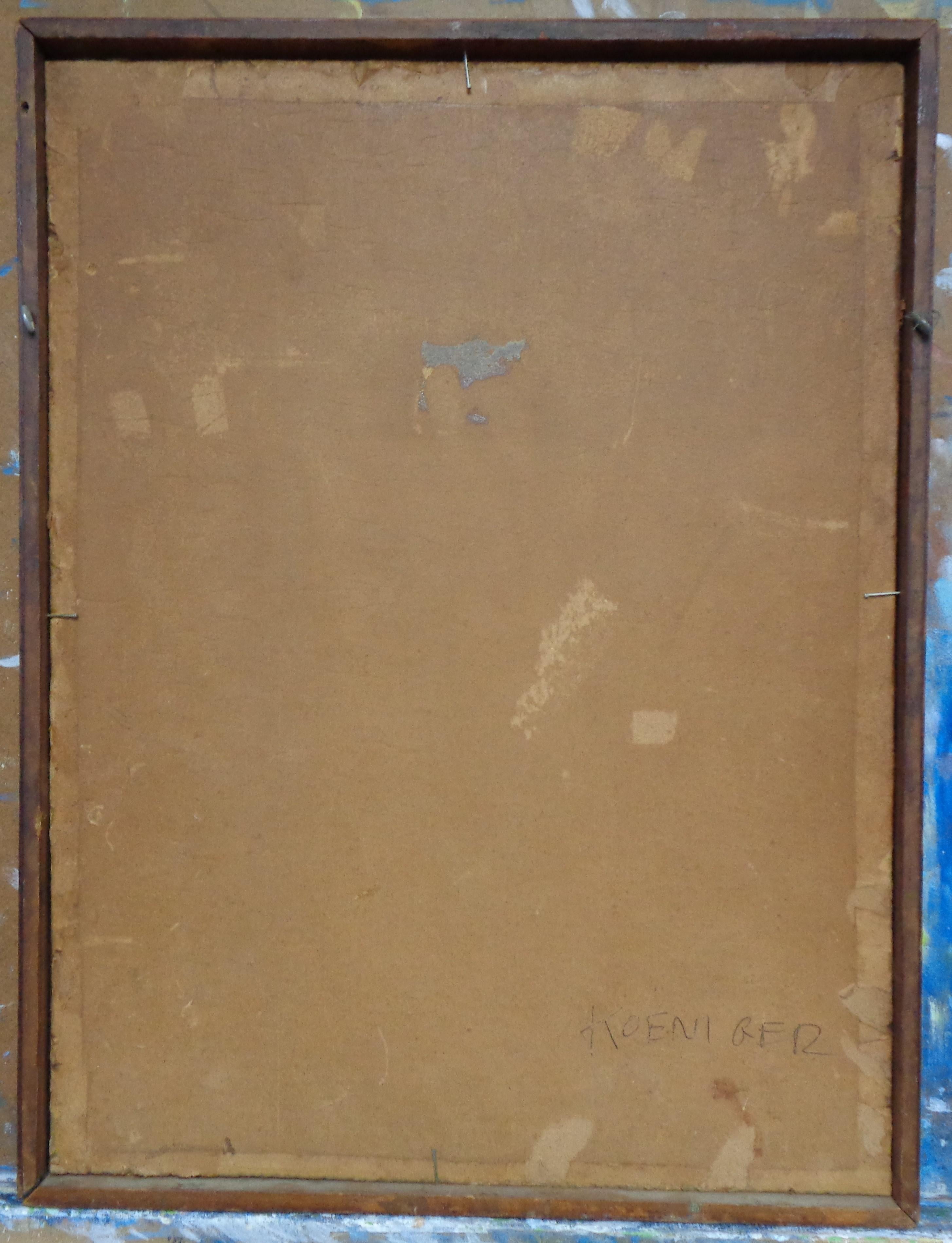 American Impressionist Snow Scene Oil painting Walter Koeniger im Angebot 3