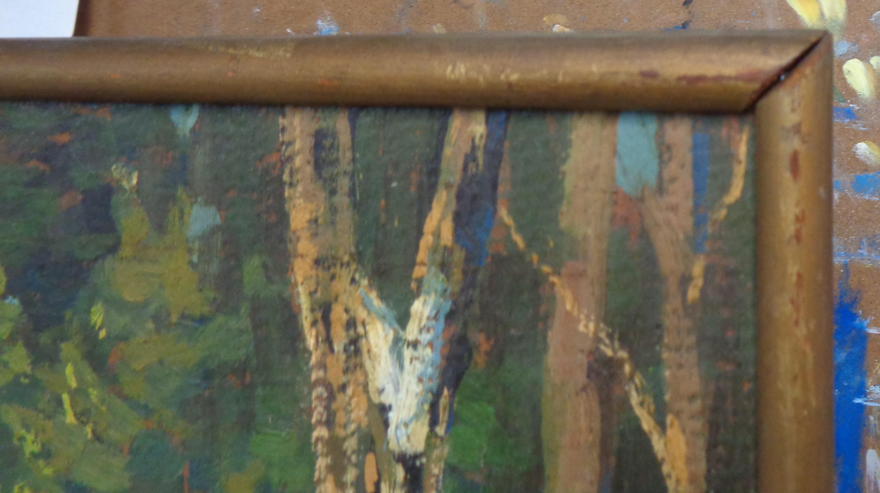 Impressionista americano Scena di neve Pittura ad olio Walter Koeniger in vendita 5