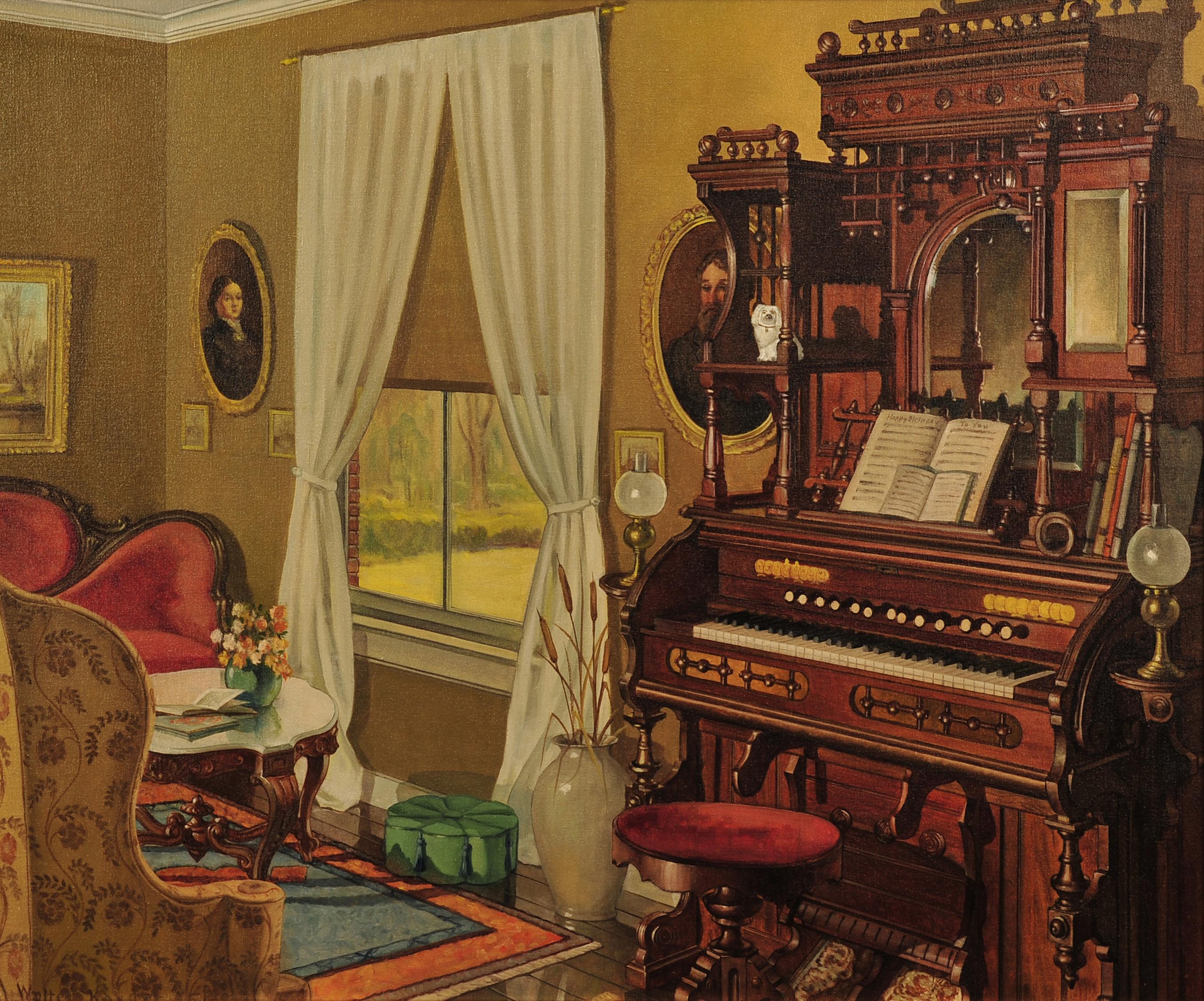 The Parlor Organ - Painting by Walter Korder