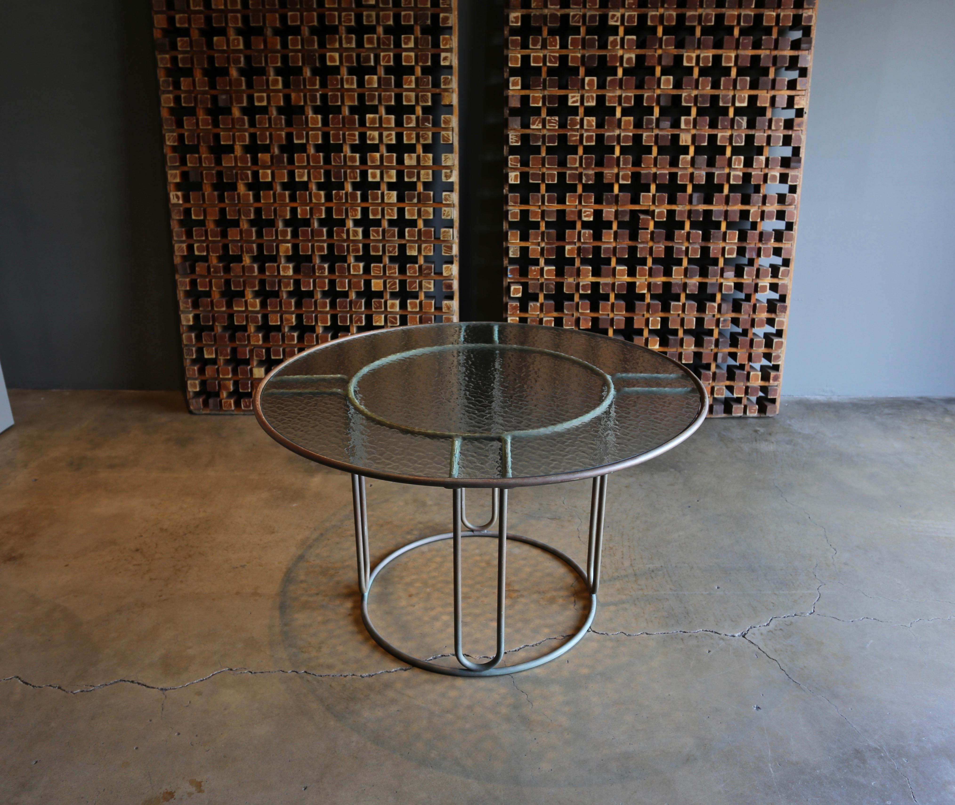 20th Century Walter Lamb Bronze Dining Set, circa 1960