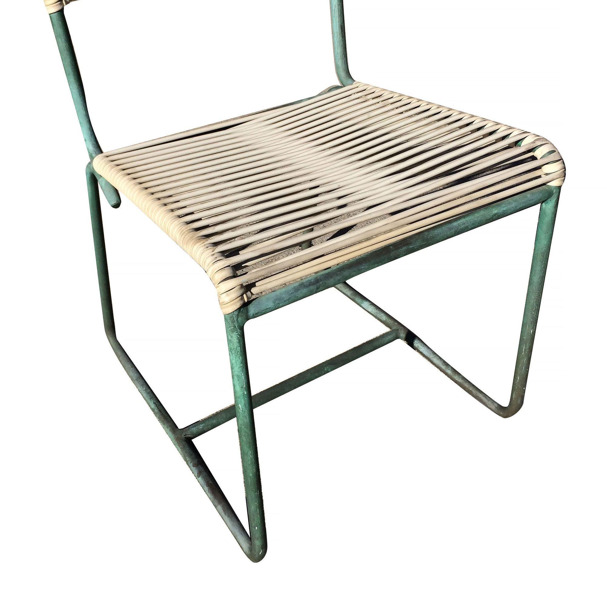 Walter Lamb  Bronze Outdoor Dining Chairs Set of 4 3