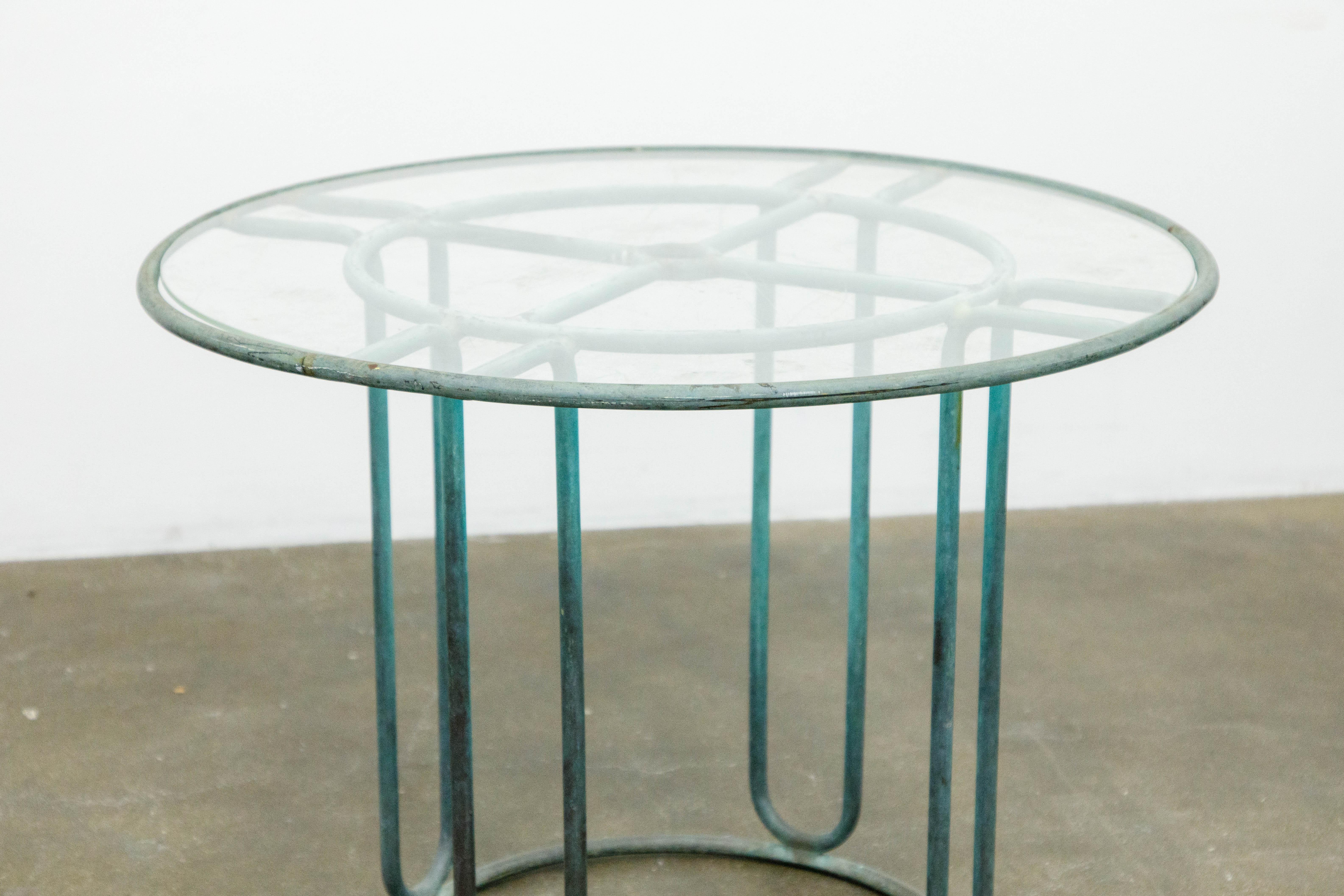 Mid-20th Century Walter Lamb for Brown Jordan Bronze Center, Cafe or Round Dining Table, 1960s