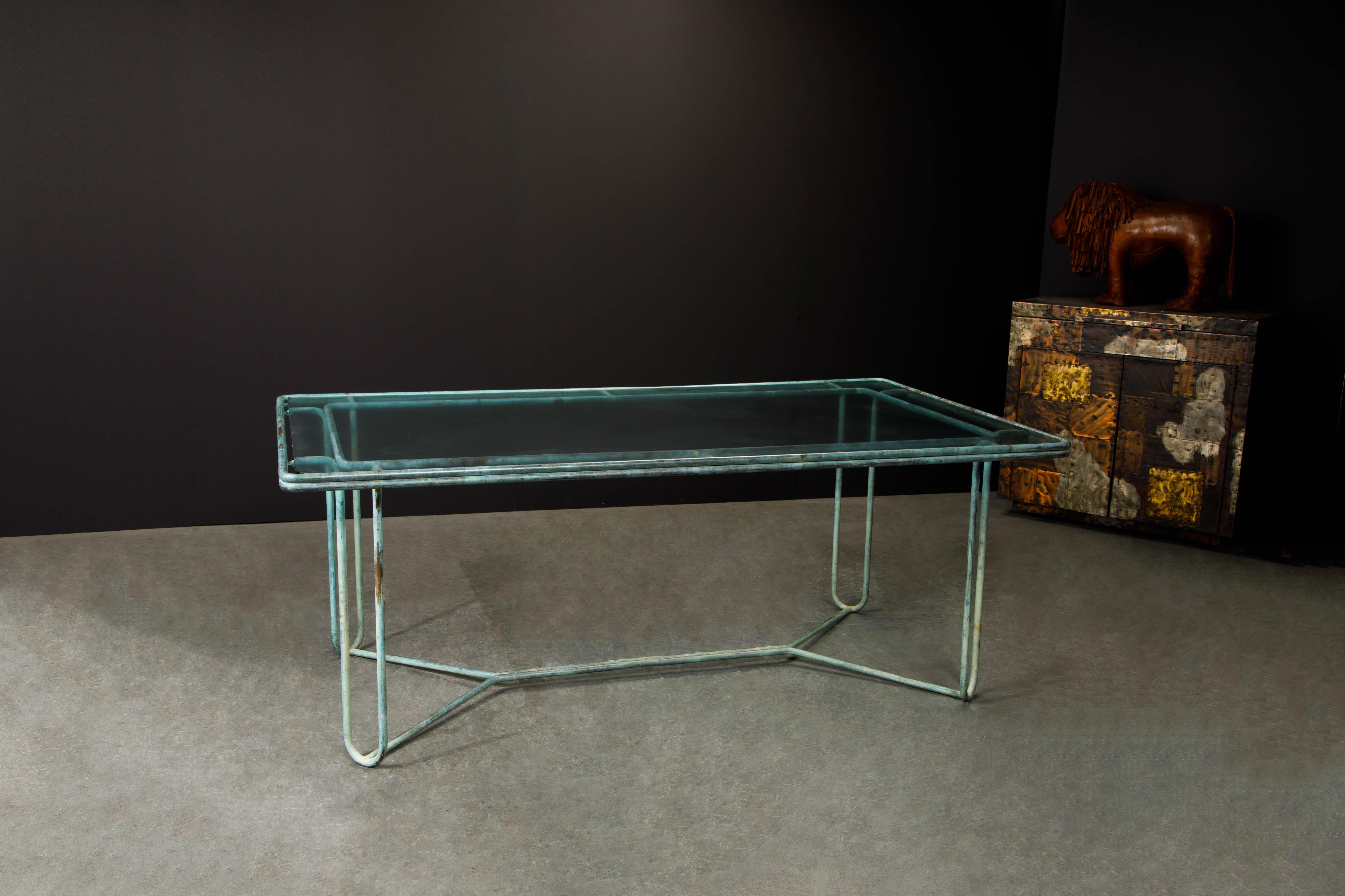 Mid-20th Century Walter Lamb for Brown Jordan Bronze Dining Table w Celebrity Provenance, 1960s
