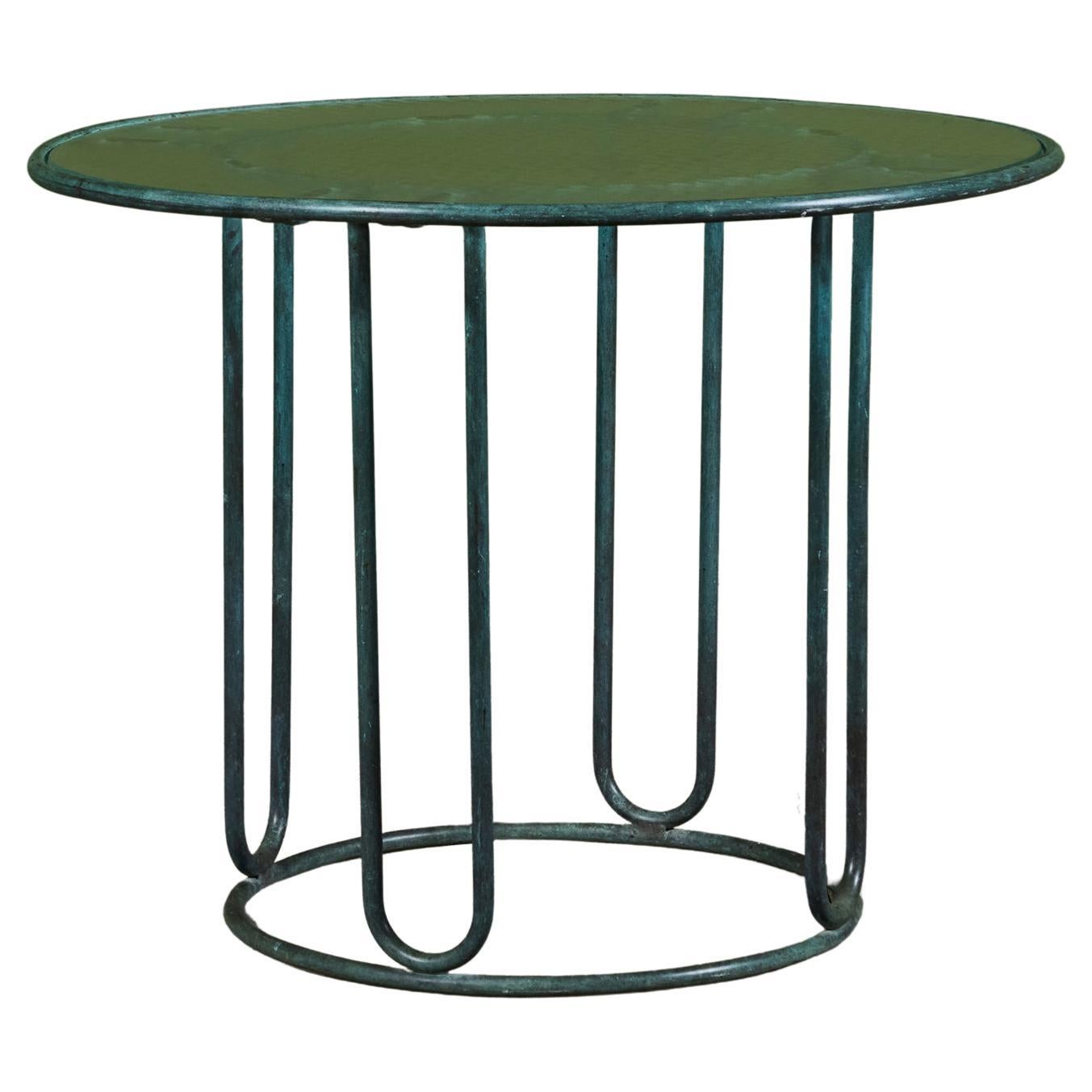 Walter Lamb for Brown Jordan Bronze Patio Cafe Dining Table